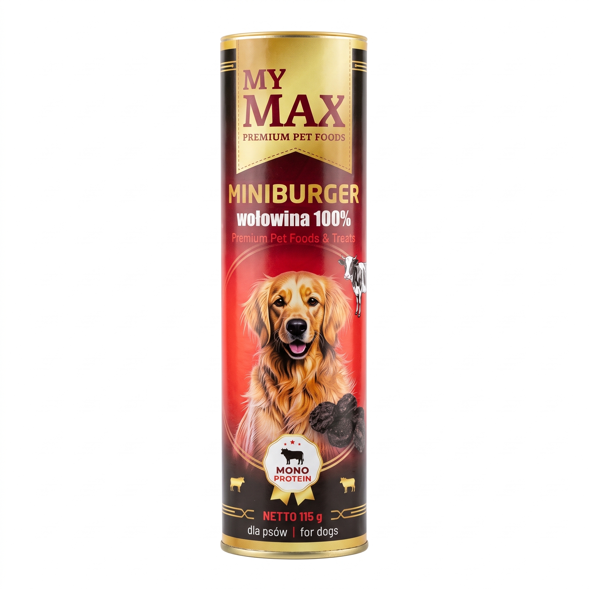 Przysmaki dla psów My Max Mini burger wołowina100% 115g miękkie smaczki
