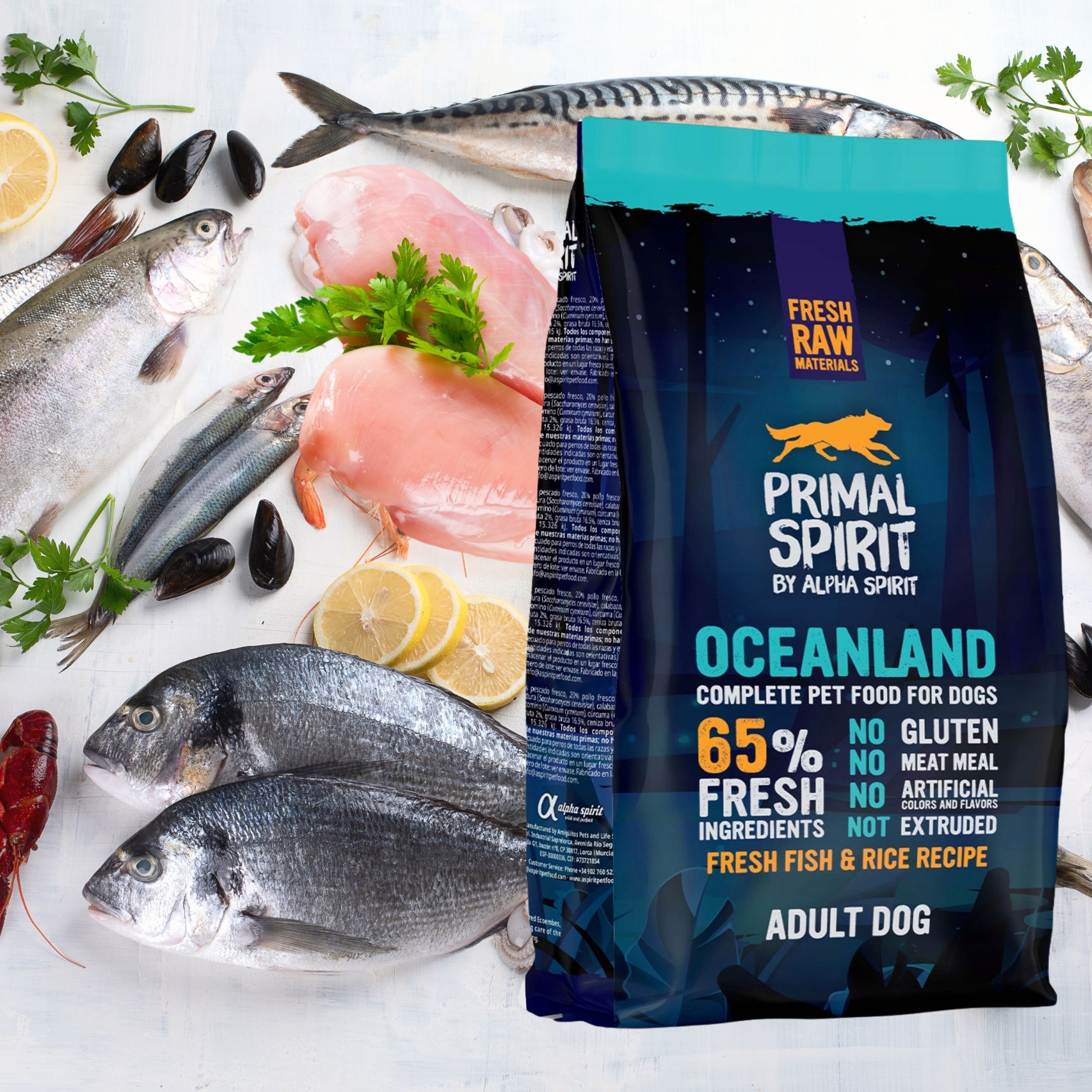 Sucha karma dla psa Primal Spirit Oceanland ryby z kurczakiem 1kg bez zbóż