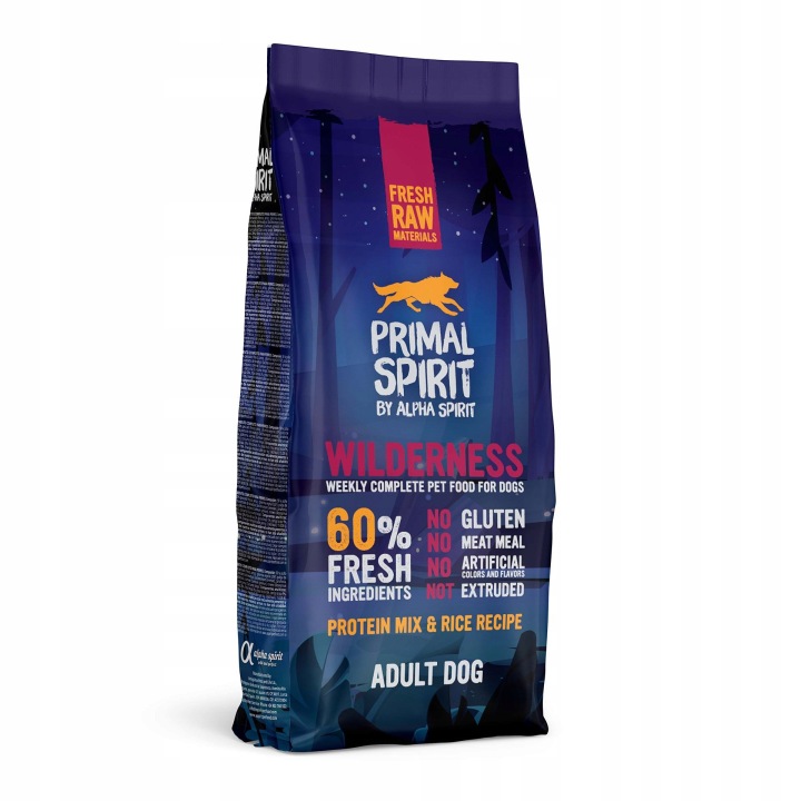 Sucha Karma dla psa Primal Spirit Wilderness 12kg wieprzowina kurczak