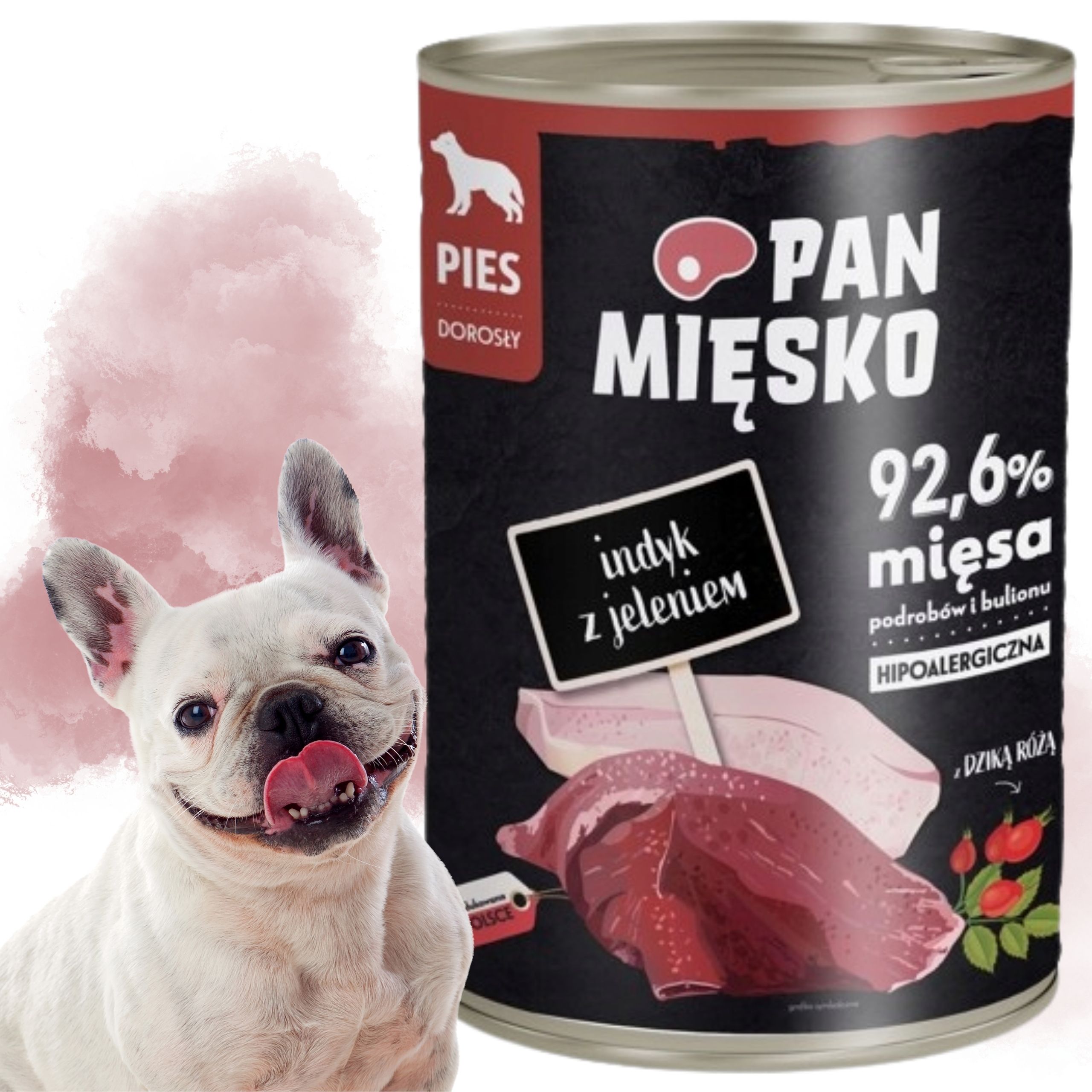 Mokra karma dla psa Indyk z jeleniem Pan Mięsko hipoalergiczna premium 400g