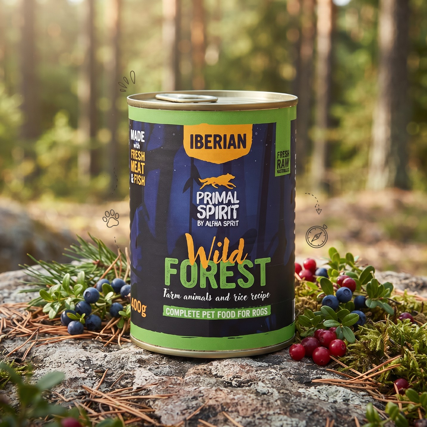 Mokra karma dla psa Primal Spirit Iberian Wild Forest dorosły 400g indyk