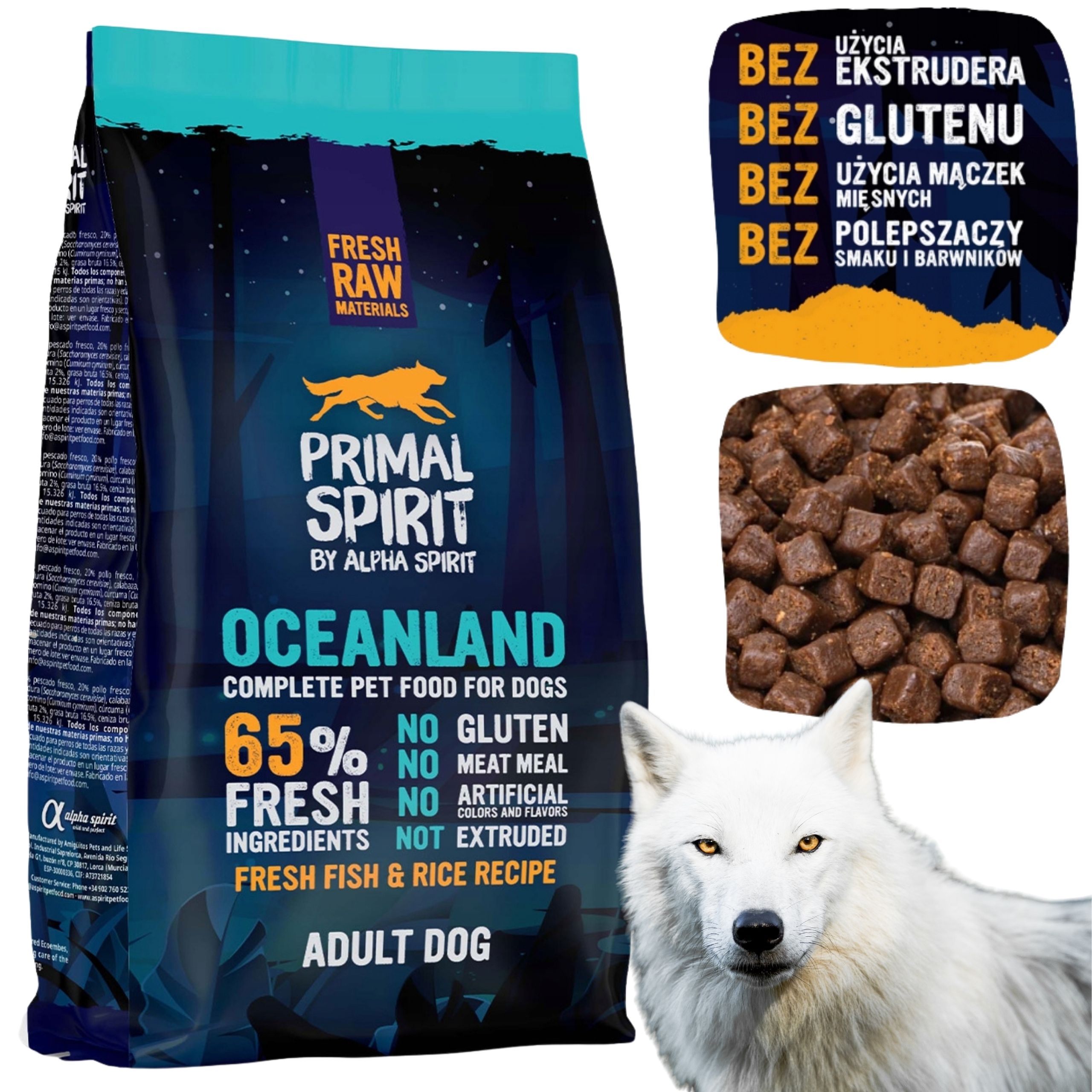 Sucha karma dla psa Primal Spirit Oceanland ryby z kurczakiem 1kg bez zbóż