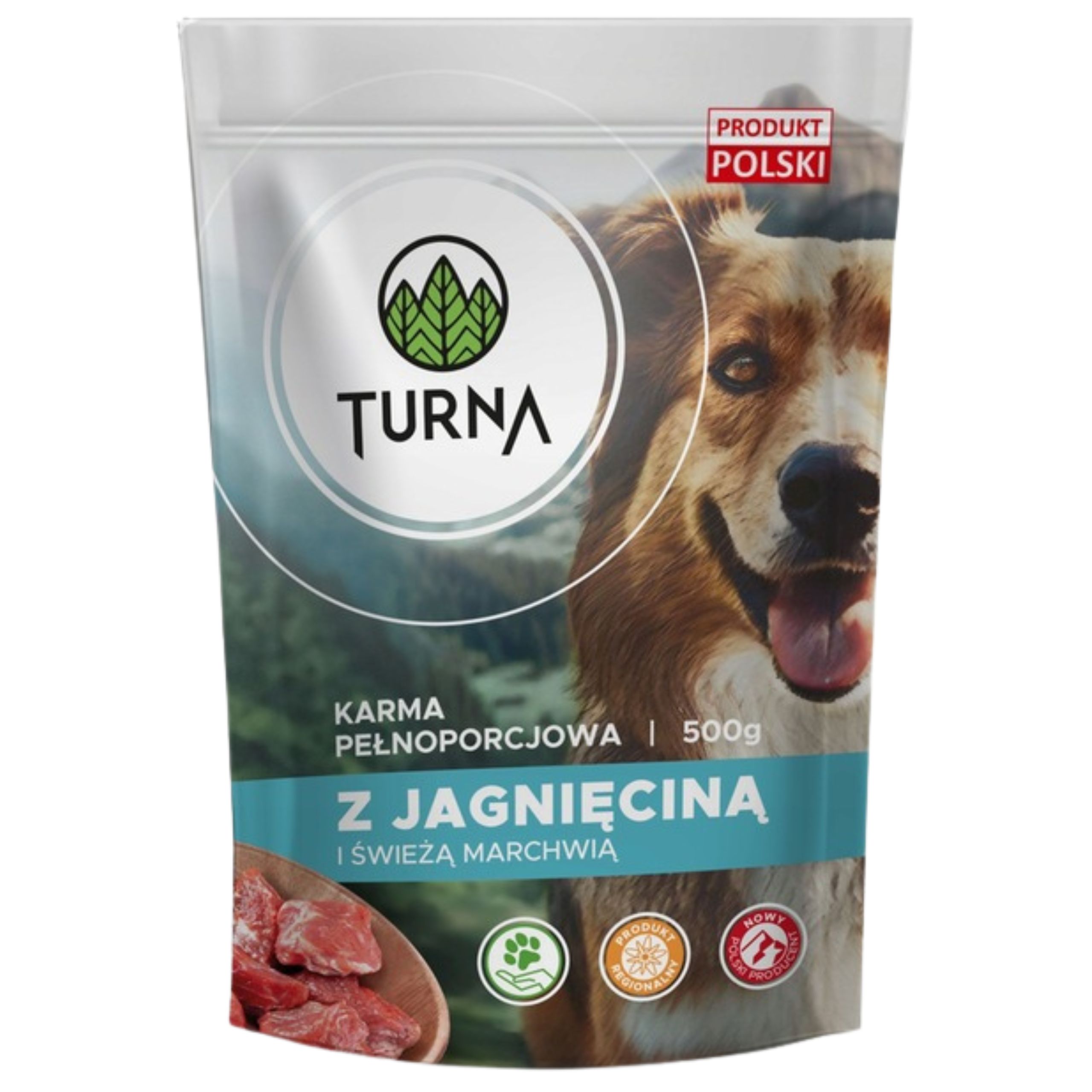 Mokra karma dla psa jagnięcina TURNA 500g alergia psów naturalny skład karm