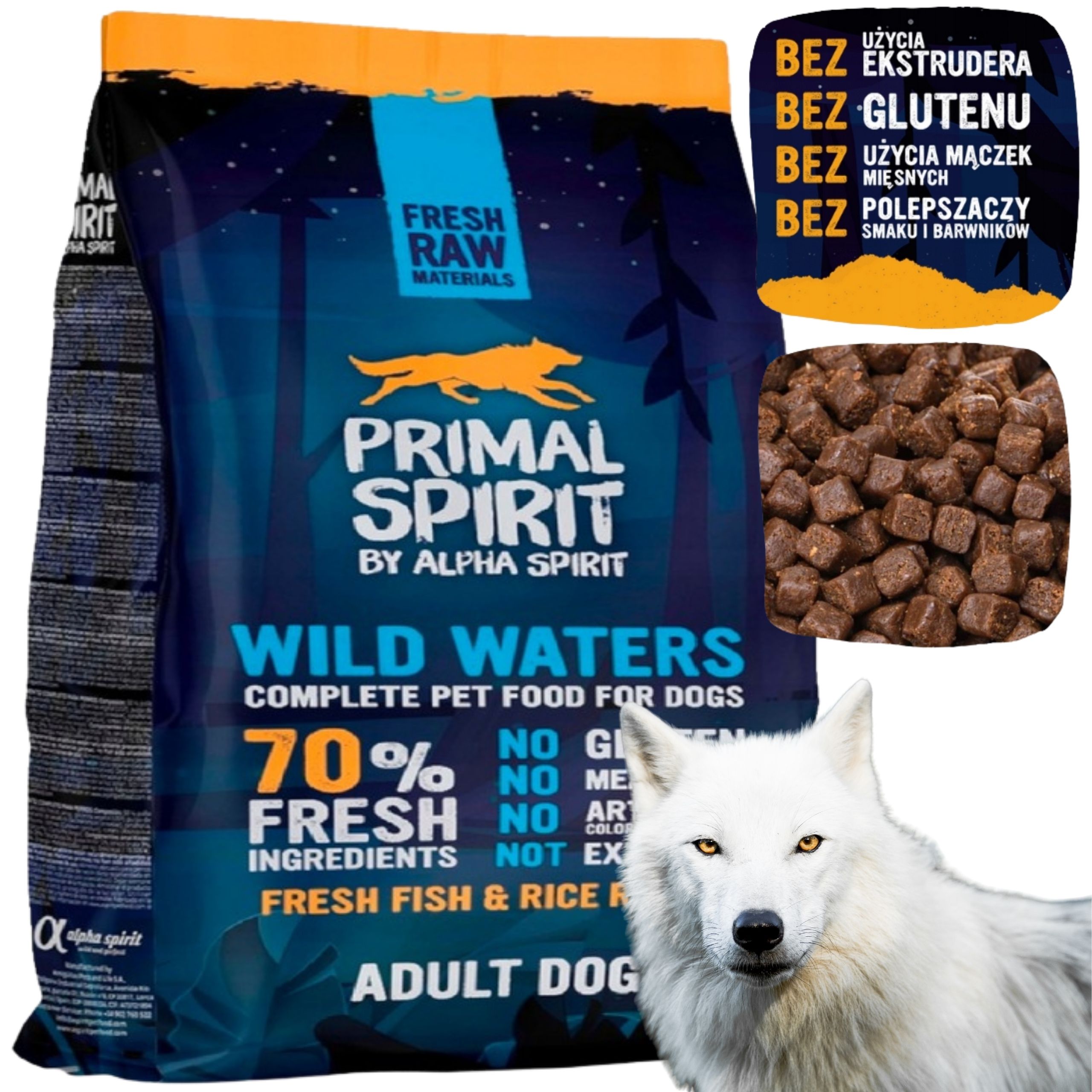 Sucha karma dla psa Primal Spirit Wild Waters świeże ryby z kurczakiem 1kg