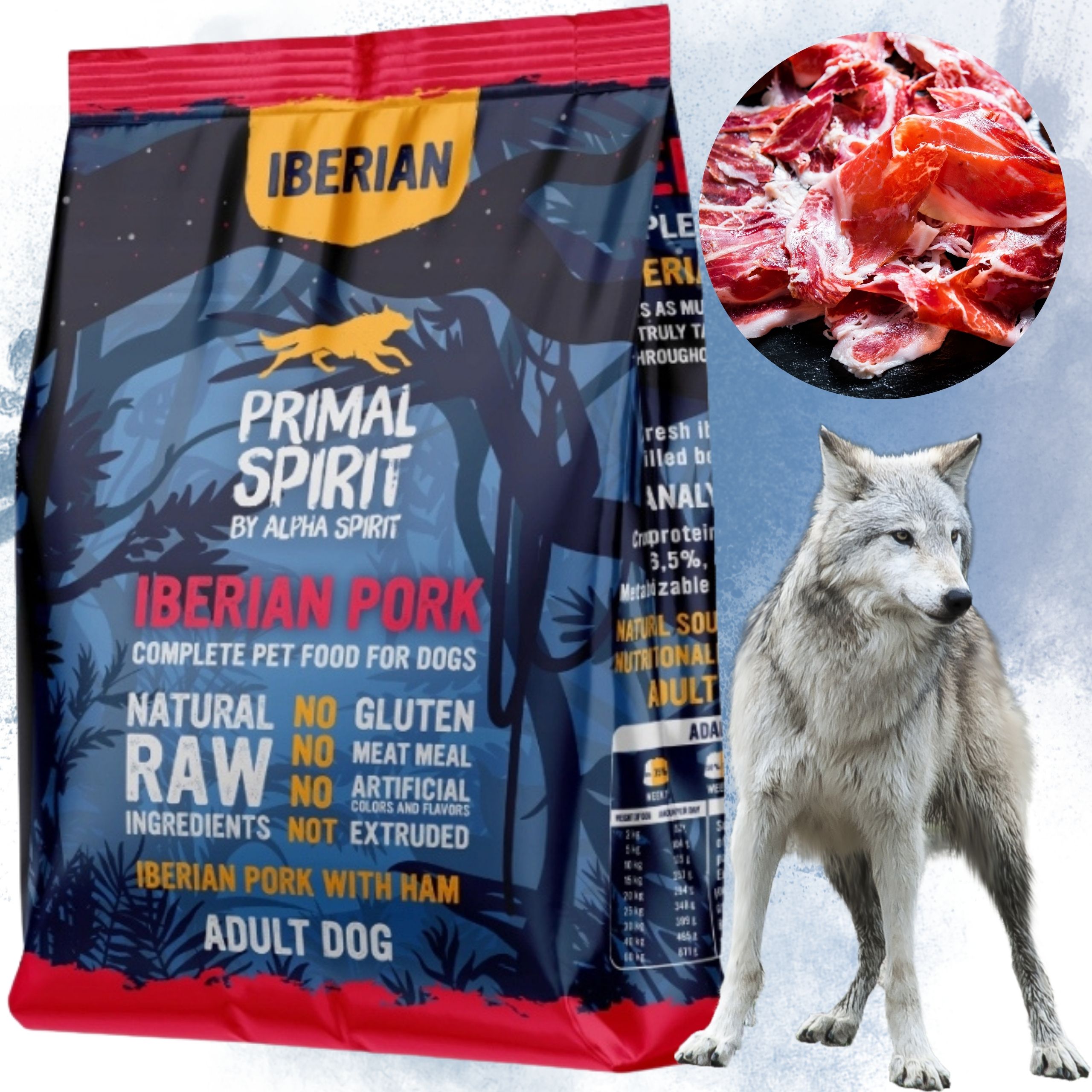 Sucha karma dla psa Primal Spirit Iberian Pork wieprzowina iberyjska 1kg