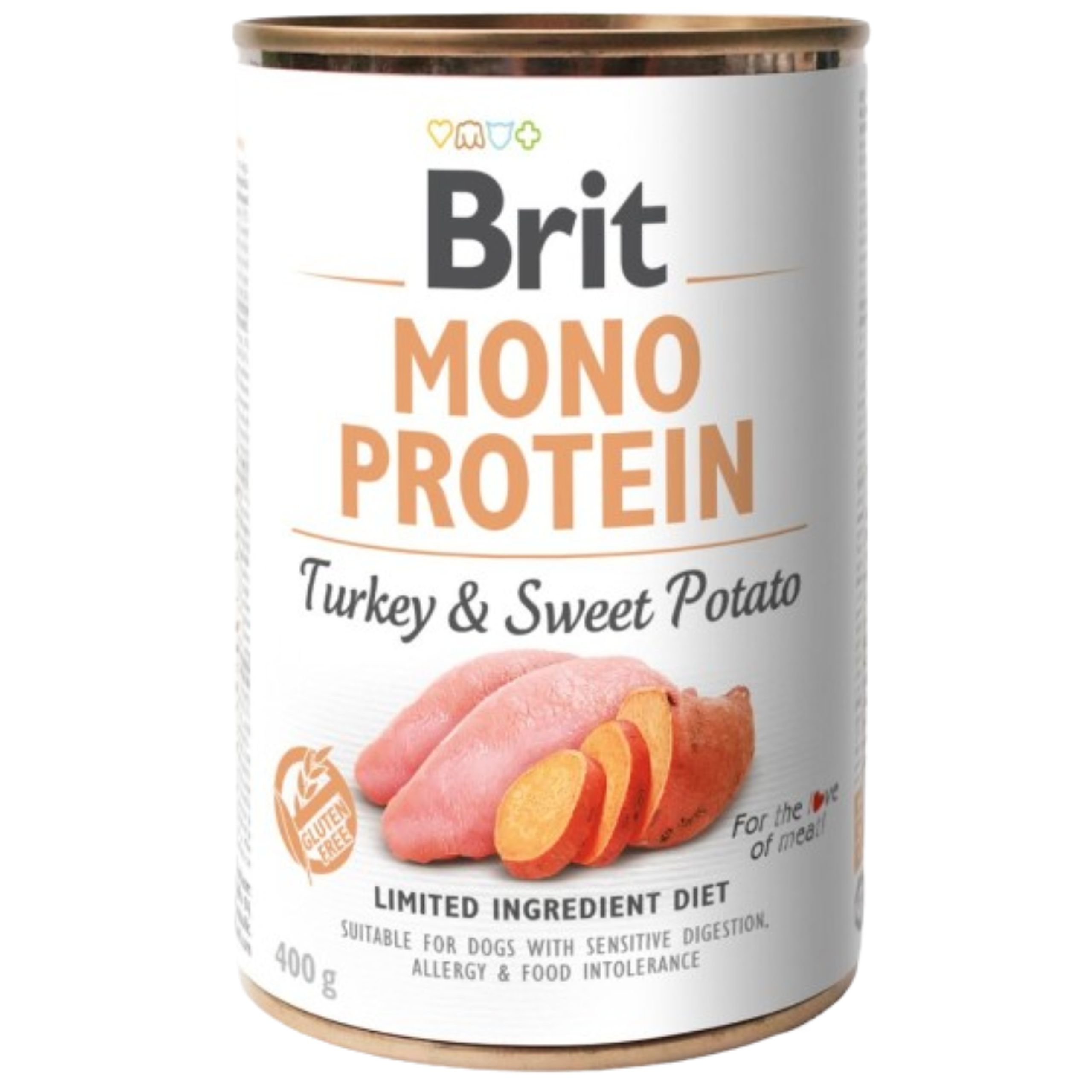 MOKRA KARMA DLA PSA BRIT MONO PROTEIN TURKEY &amp; SWEET POTATO 400G INDYK