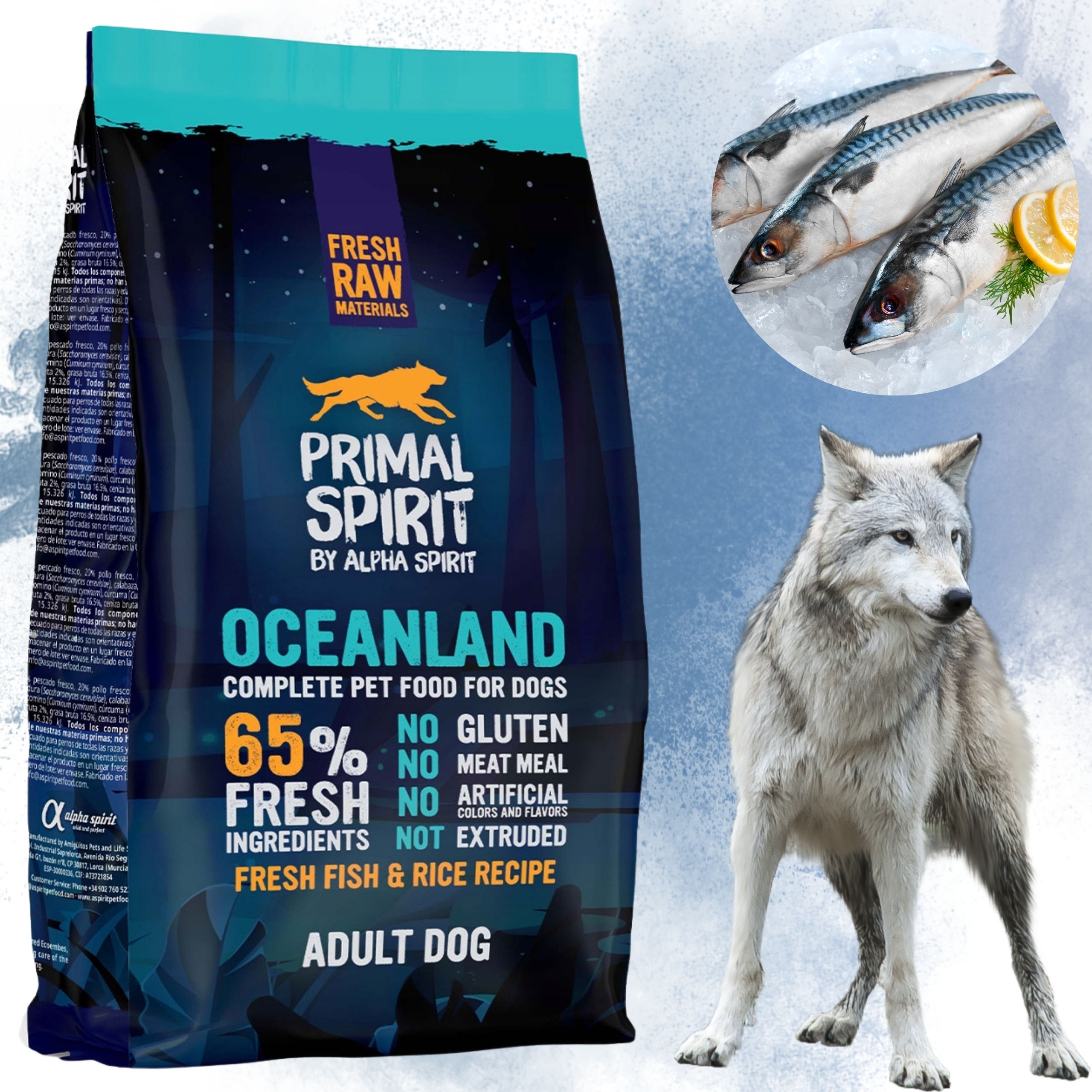 Sucha karma dla psa Primal Spirit Oceanland ryby z kurczakiem 1kg bez zbóż