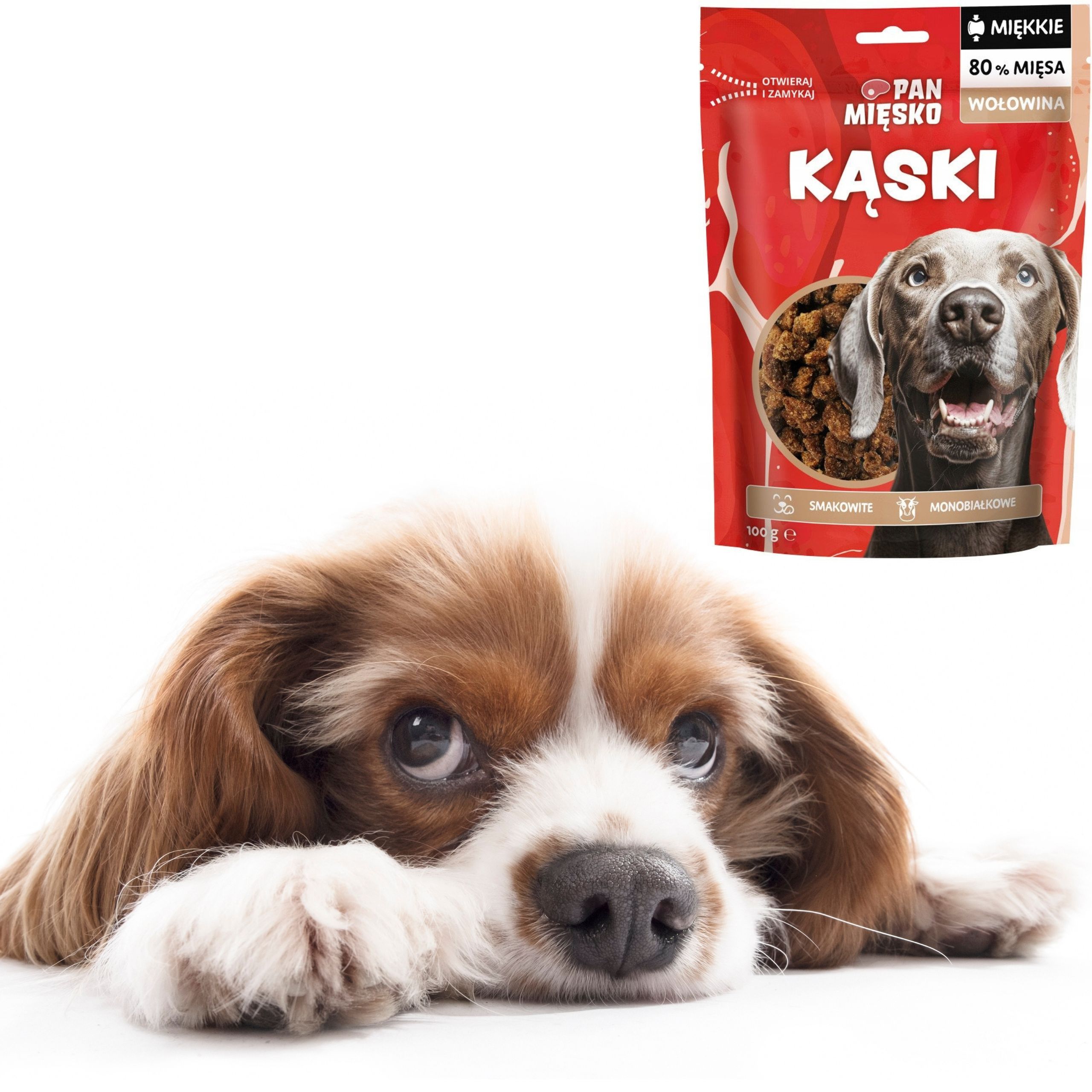 Przysmaki dla psa Miękkie Kąski Wołowina Pan Mięsko 100g naturalny smakołyk