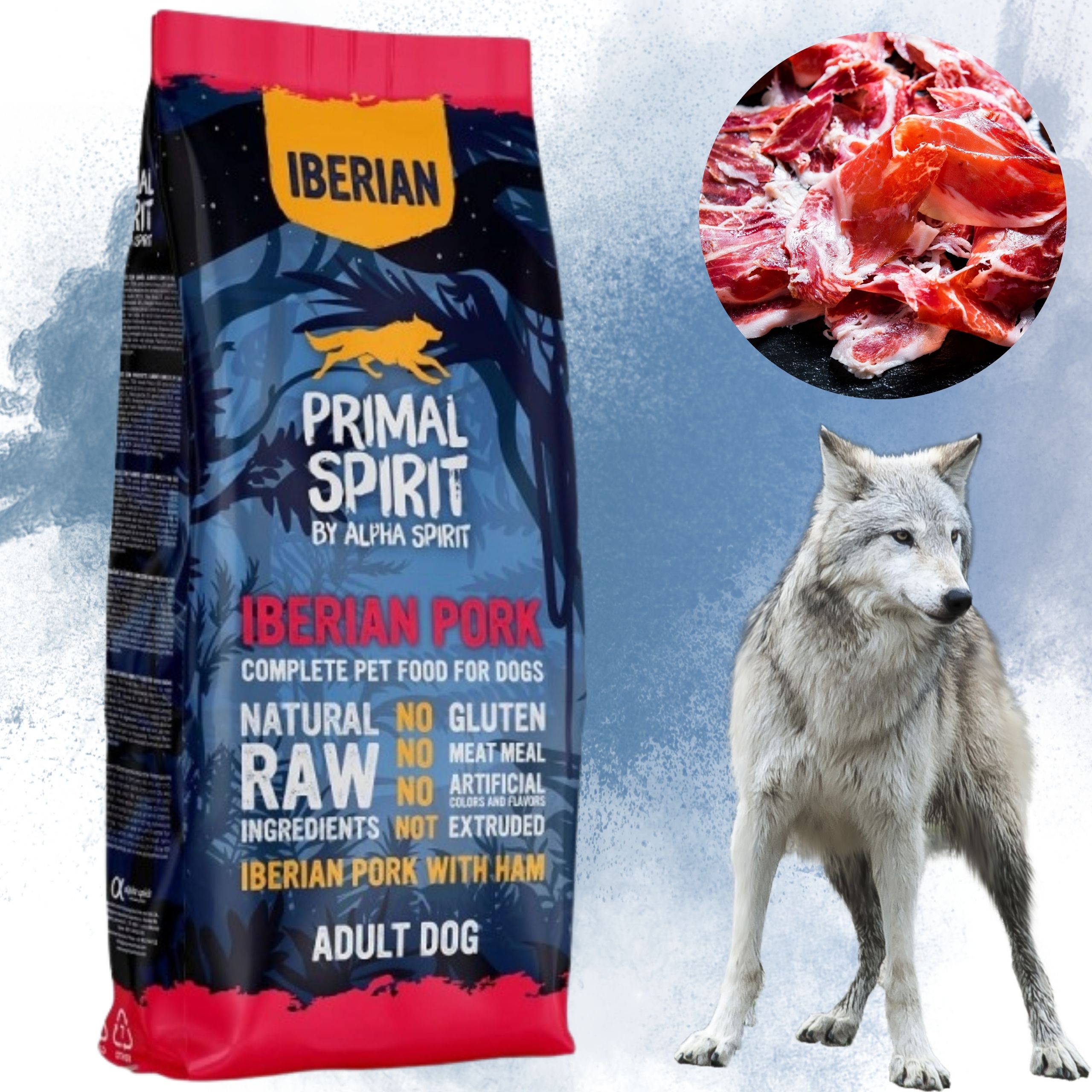 Sucha karma dla psa Primal Spirit Iberian Pork wieprzowina szynka 12 kg