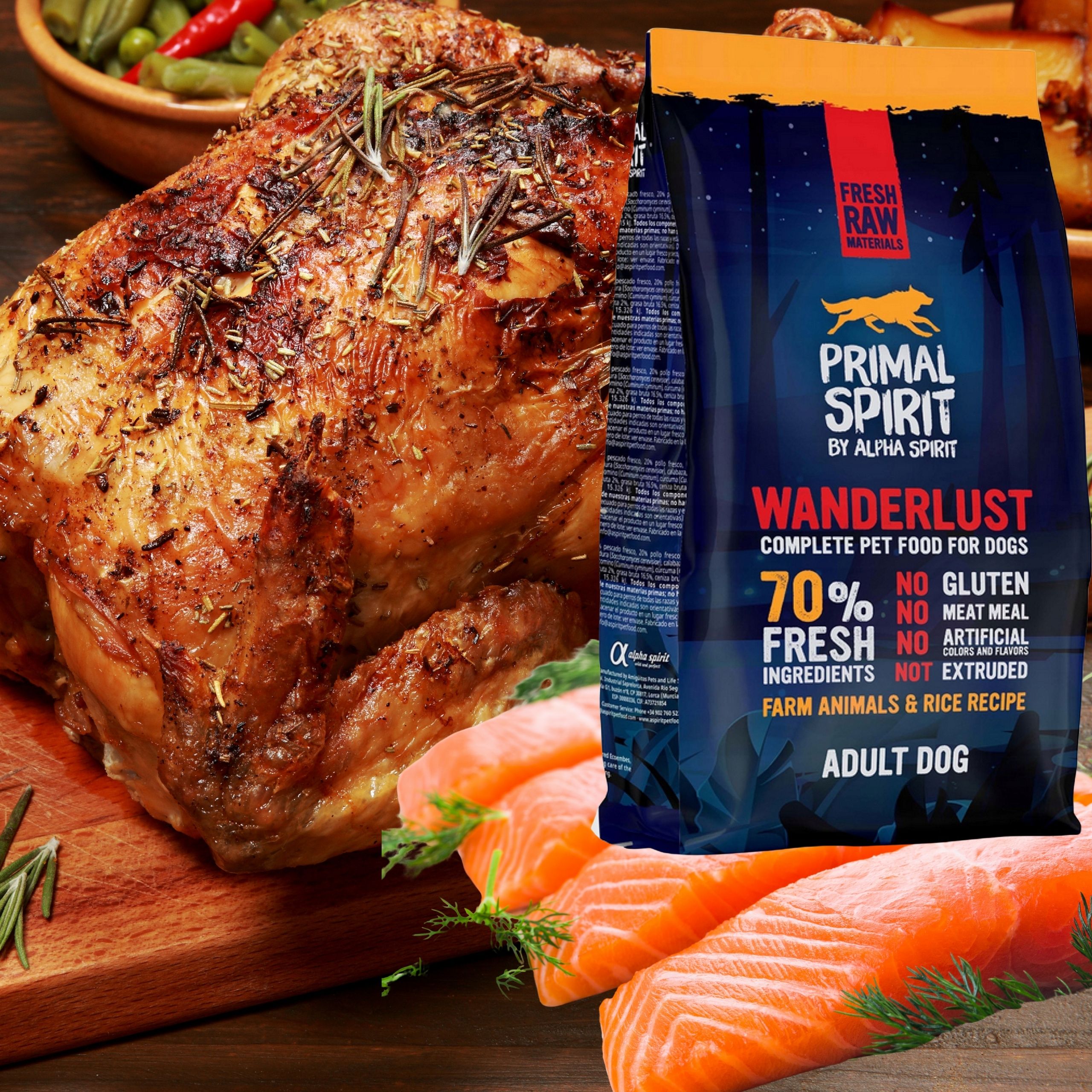 Sucha karma dla psa Primal Spirit Wanderlust ryby z kurczakiem 1kg bez zbóż