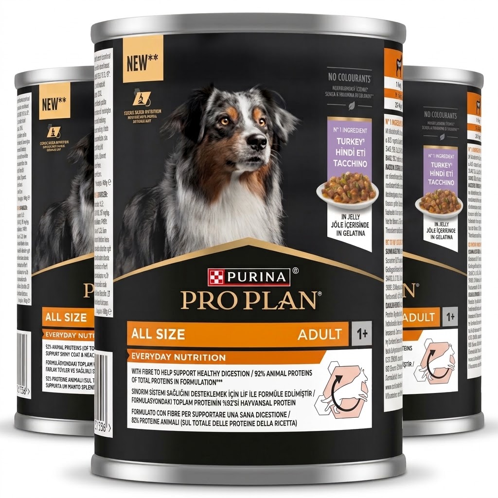 Mokra karma dla psa Purina PRO PLAN ALL SIZE ADULT DOG WET Indyk zestaw 2+1