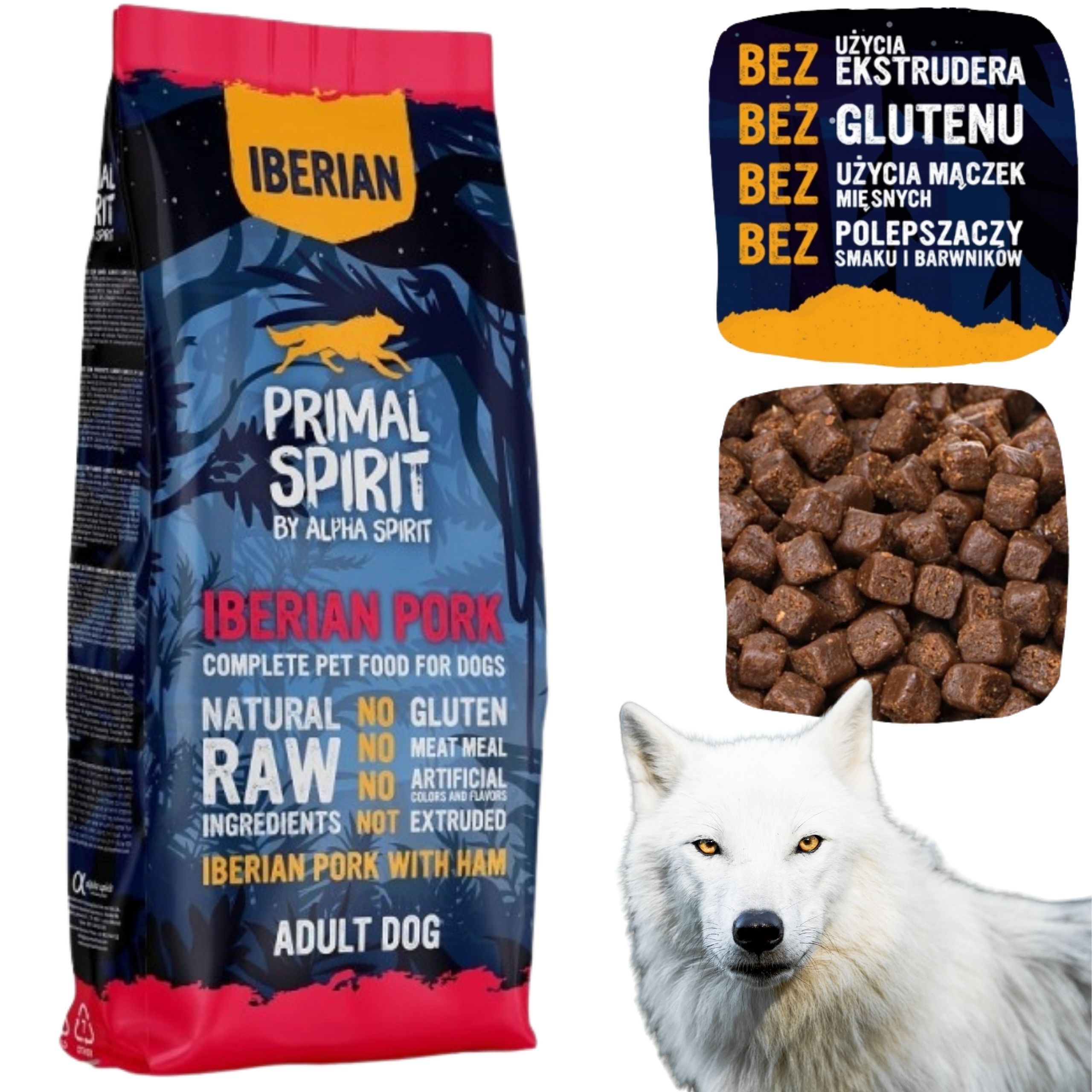 Sucha karma dla psa Primal Spirit Iberian Pork wieprzowina szynka 12 kg