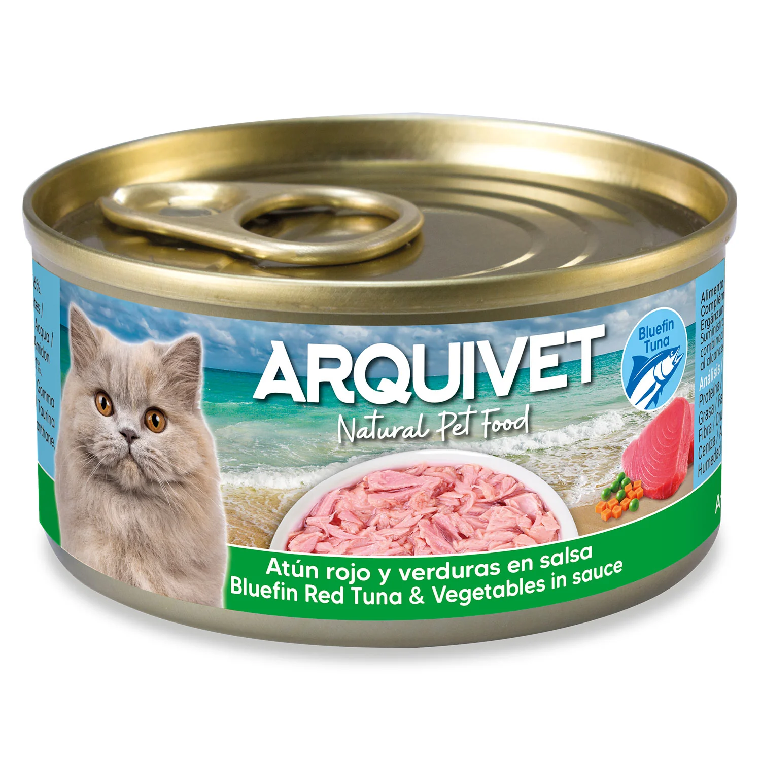 Arquivet Puszka dla kota z tuńczykiem błękitnopłetwym i warzywami w sosie 80 g