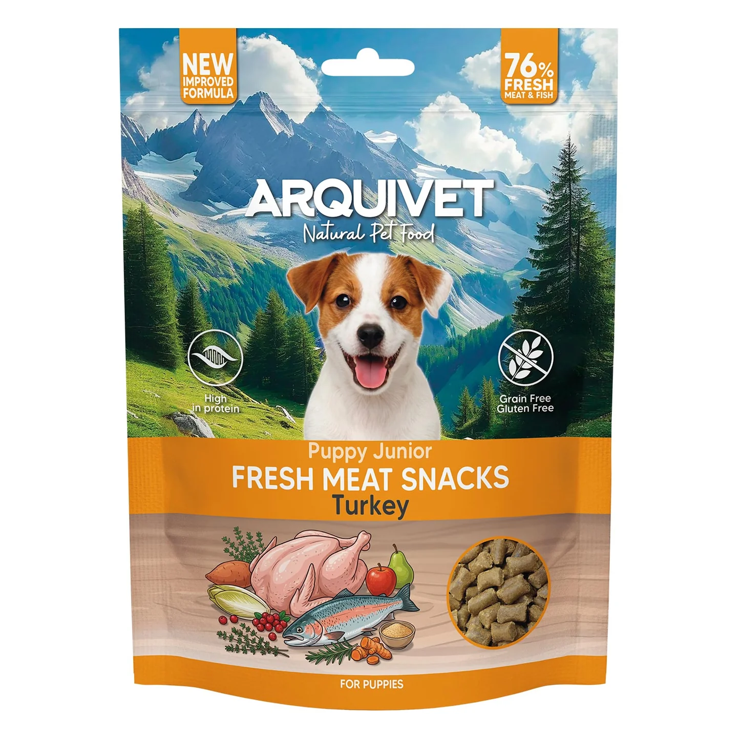 ARQUIVET FRESH półwilgotny przysmak dla szczeniąt z indykiem 800g