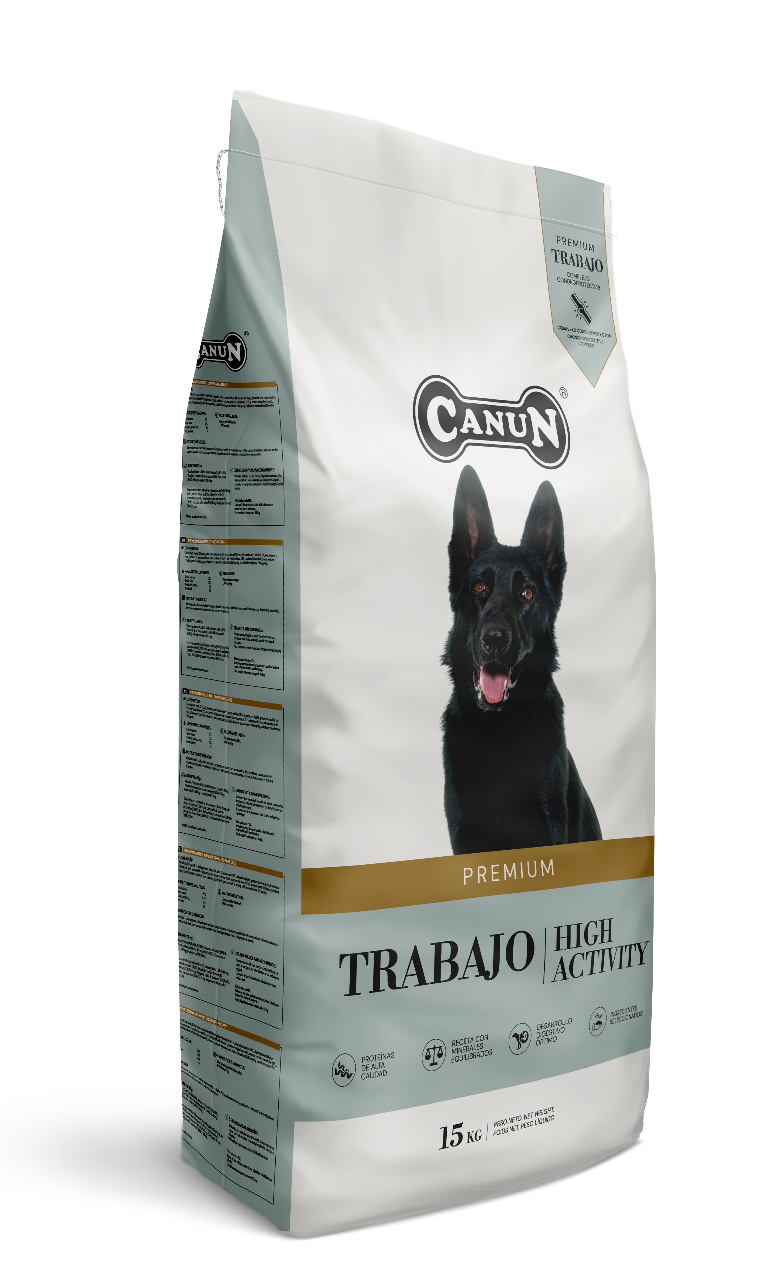 Canun Trabajo - karma premium dla psów energicznych i myśliwskich z kurczakiem i ryżem 15kg