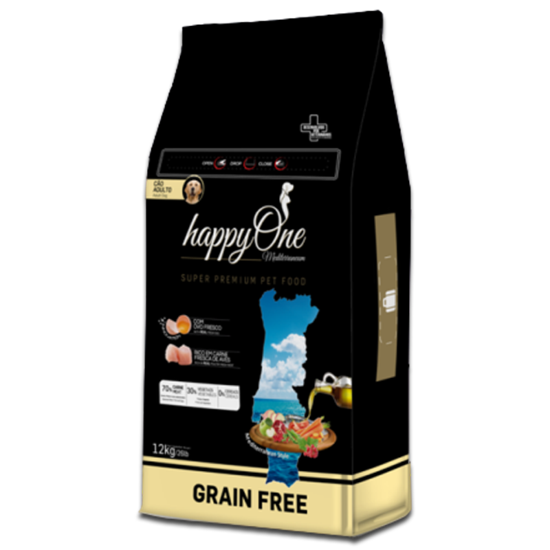 HappyOne Grain-Free Mediterraneum Adult dla psów dorosłych Super Premium 12Kg