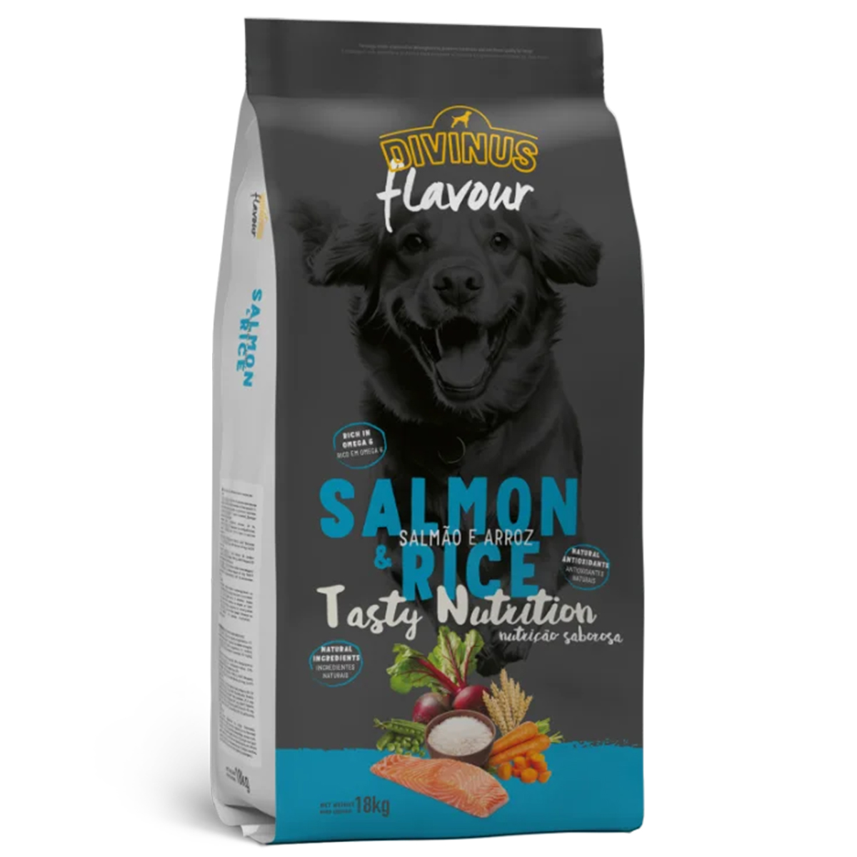 Divinus FLAVOUR DOG - łosoś z ryżem 18 kg