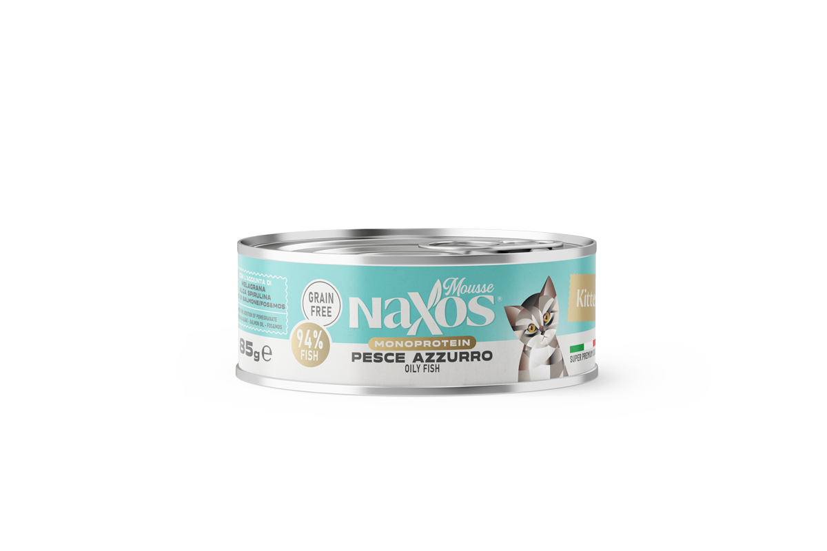 NAXOS CAT KITTEN MONO - ryby oleiste - puszka dla kociąt 85g