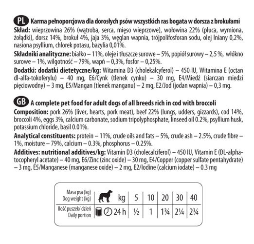 Dolina Noteci Premium Dorsz Z Brokułami 150g