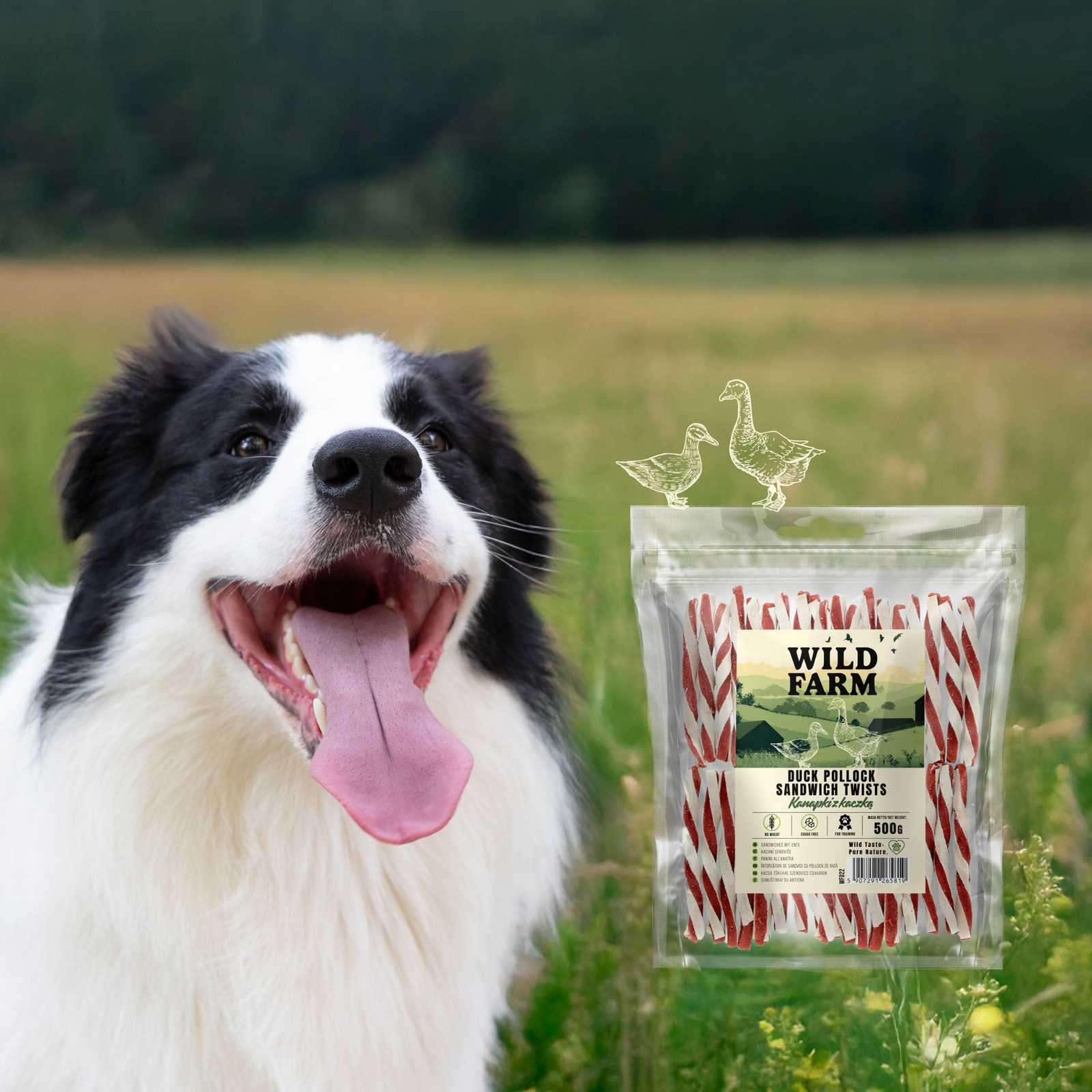 Wild Farm Kanapka Z Kaczką 500g Przysmak Dla Psa