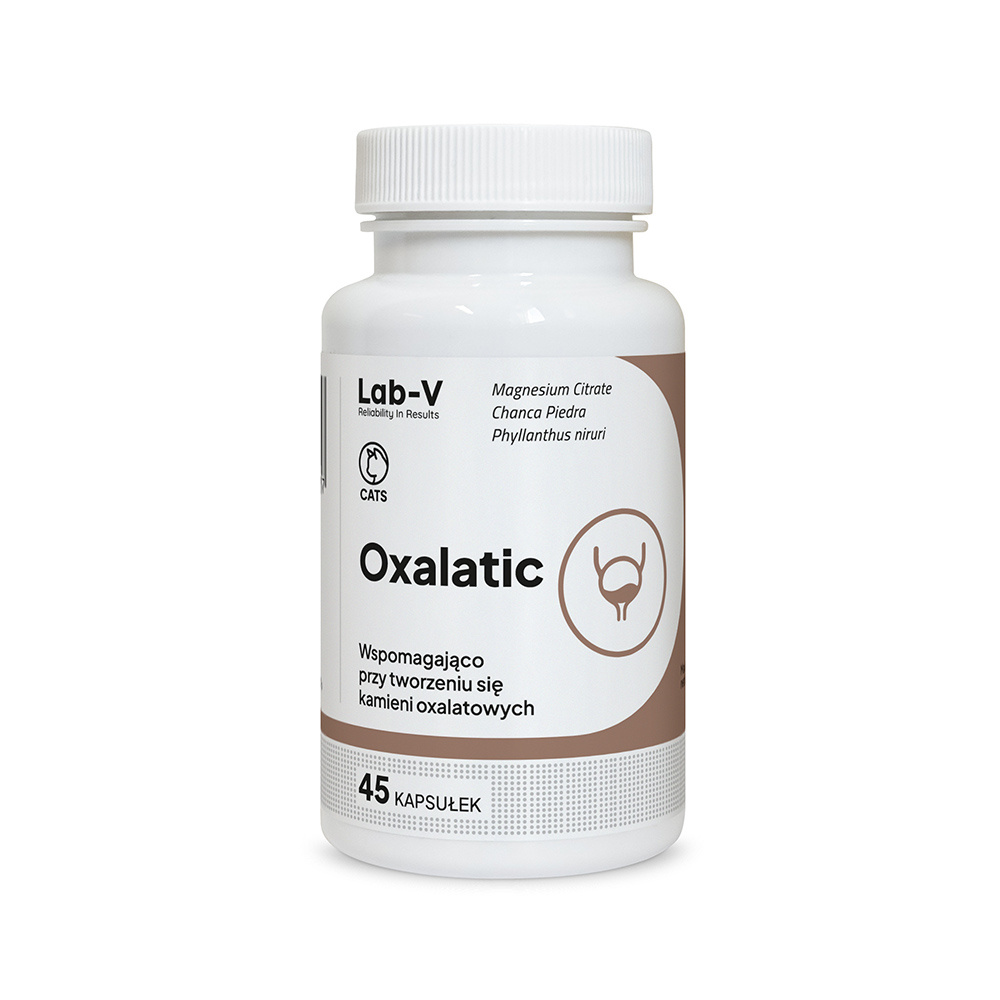 Lab-v Oxalatic Wsparcie Dla Kotów Przy Tworzeniu Się Kamieni Oksalatowych 45 Kapsułek