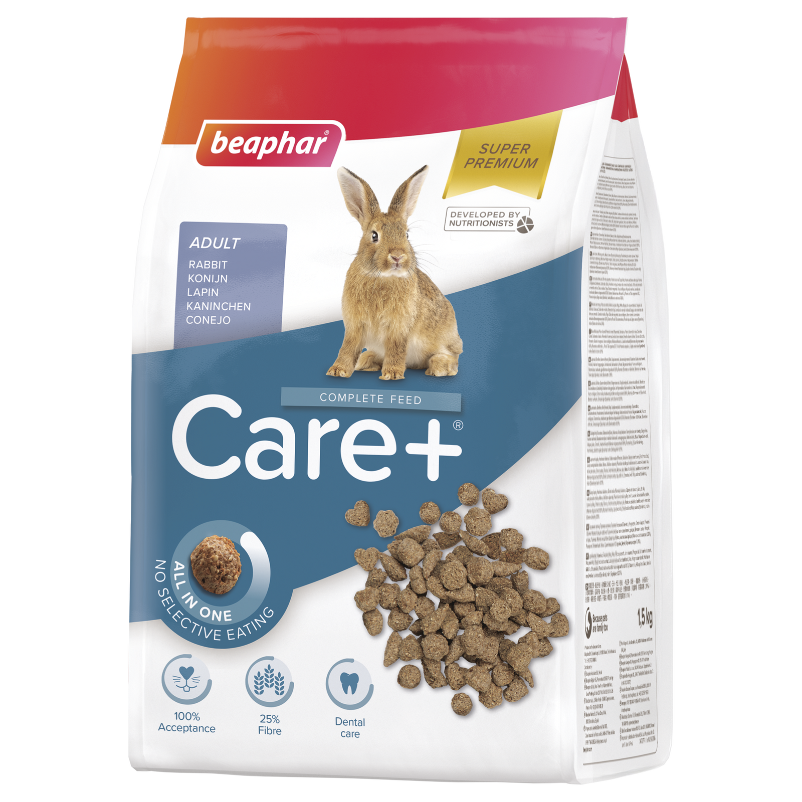 BEAPHAR Care+ Rabbit Karma Super Premium Dla Królików 1,5kg