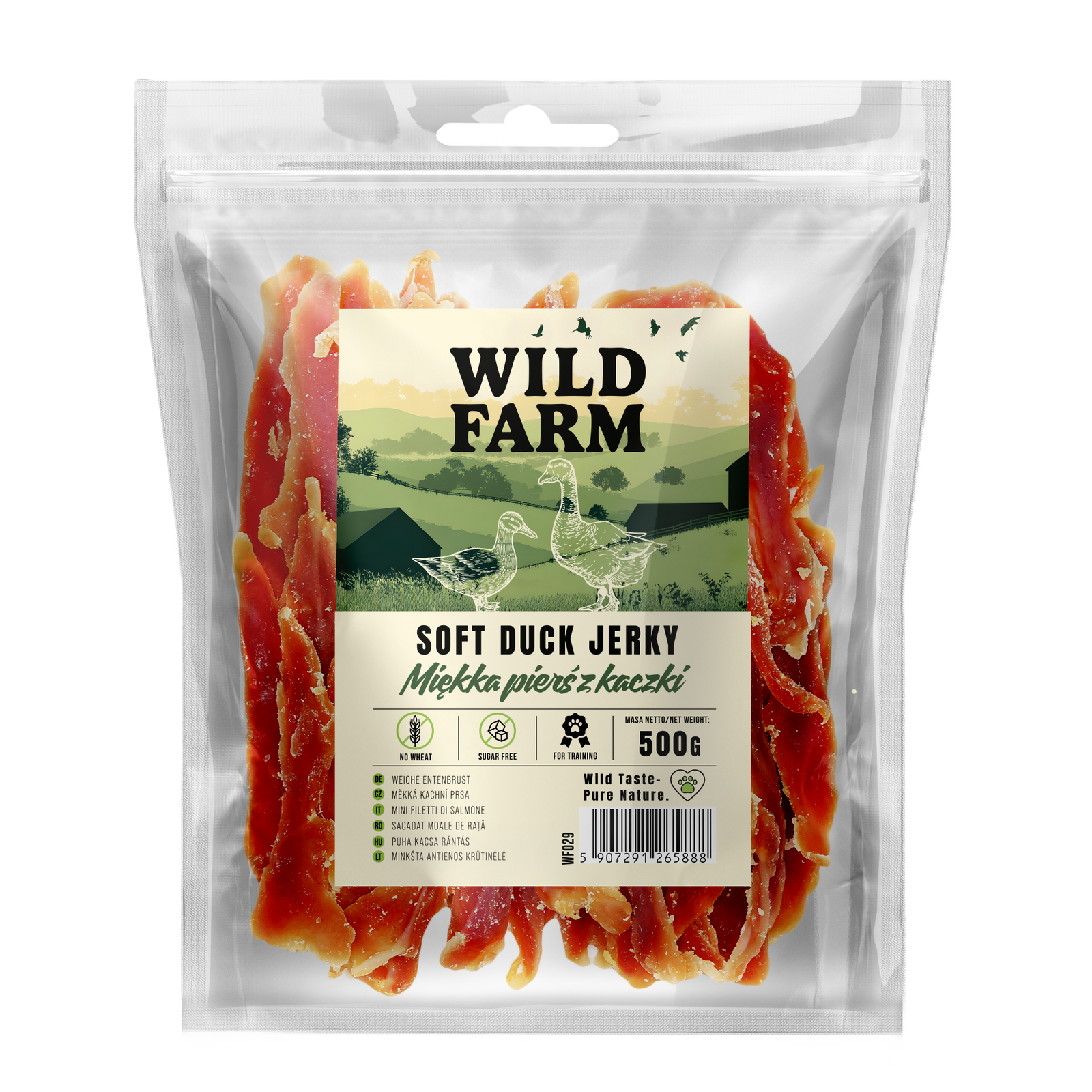 WILD FARM Miękka Pierś Z Kaczki Przysmak Dla Psa 500G