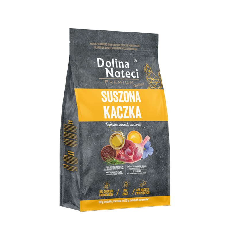 DOLINA NOTECI Premium Suszona Karma Sterylizowane Kaczka 2kg