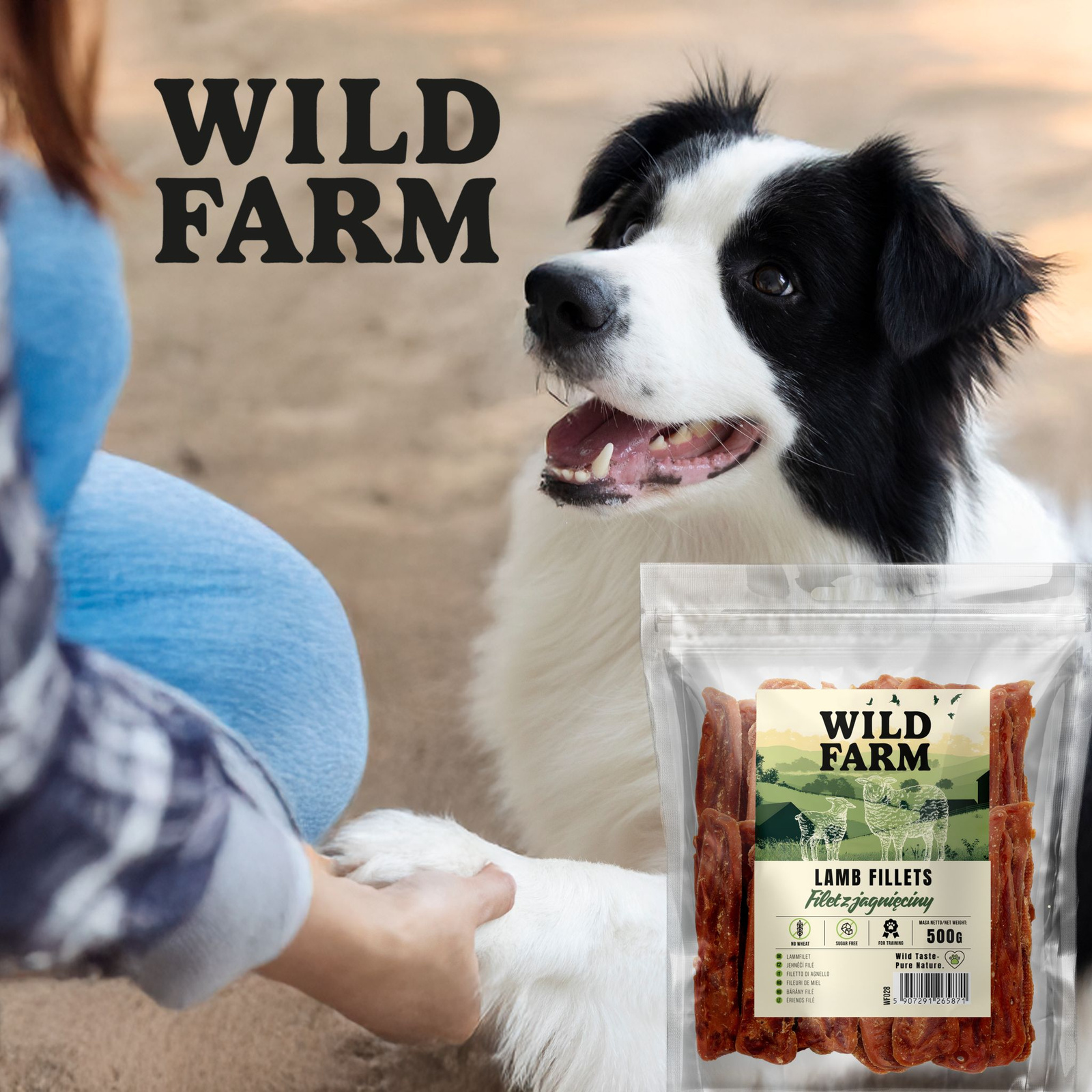 WILD FARM Filet Z Jagnięciny Przysmak Dla Psa 500G