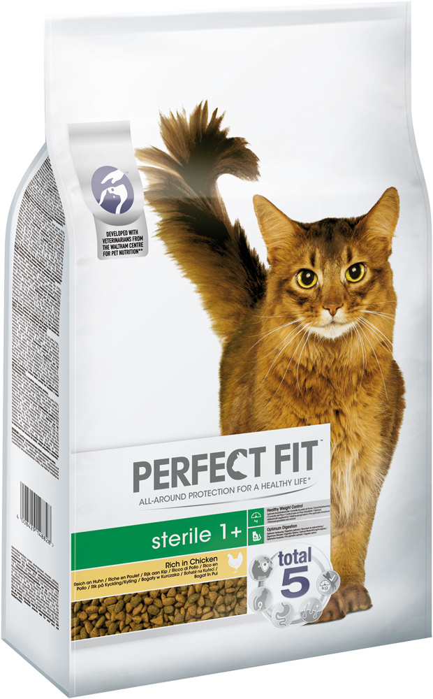 Perfect Fit™ - sucha karma pełnoporcjowa dla dorosłych kotów po zabiegu kastracji, bogata w kurczaka 7kg