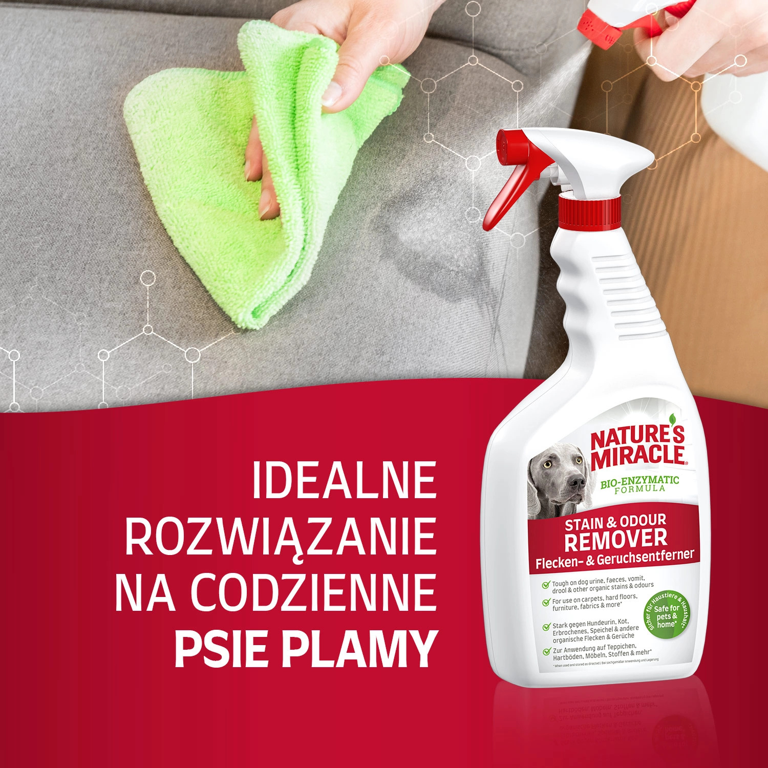 Nature's Miracle Stain & Odour Remover DOG Melon 946 Ml