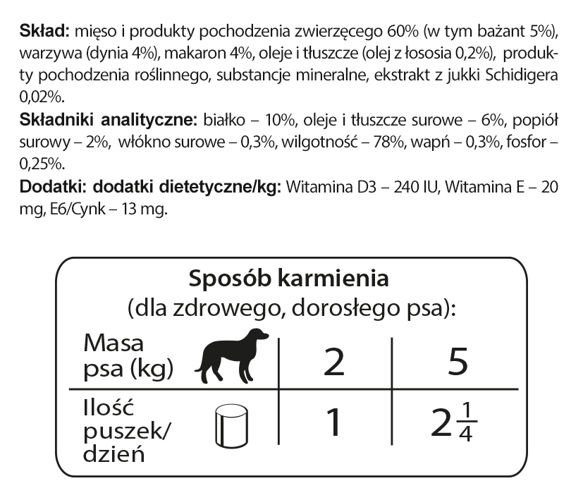 Dolina Noteci Premium Dla Psów Małych Ras Z Bażantem, Dynią I Makaronem 185g