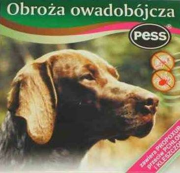 Pess Per Obroża Owadobójcza Dla Psa Bezzapachowa Brązowa 75cm