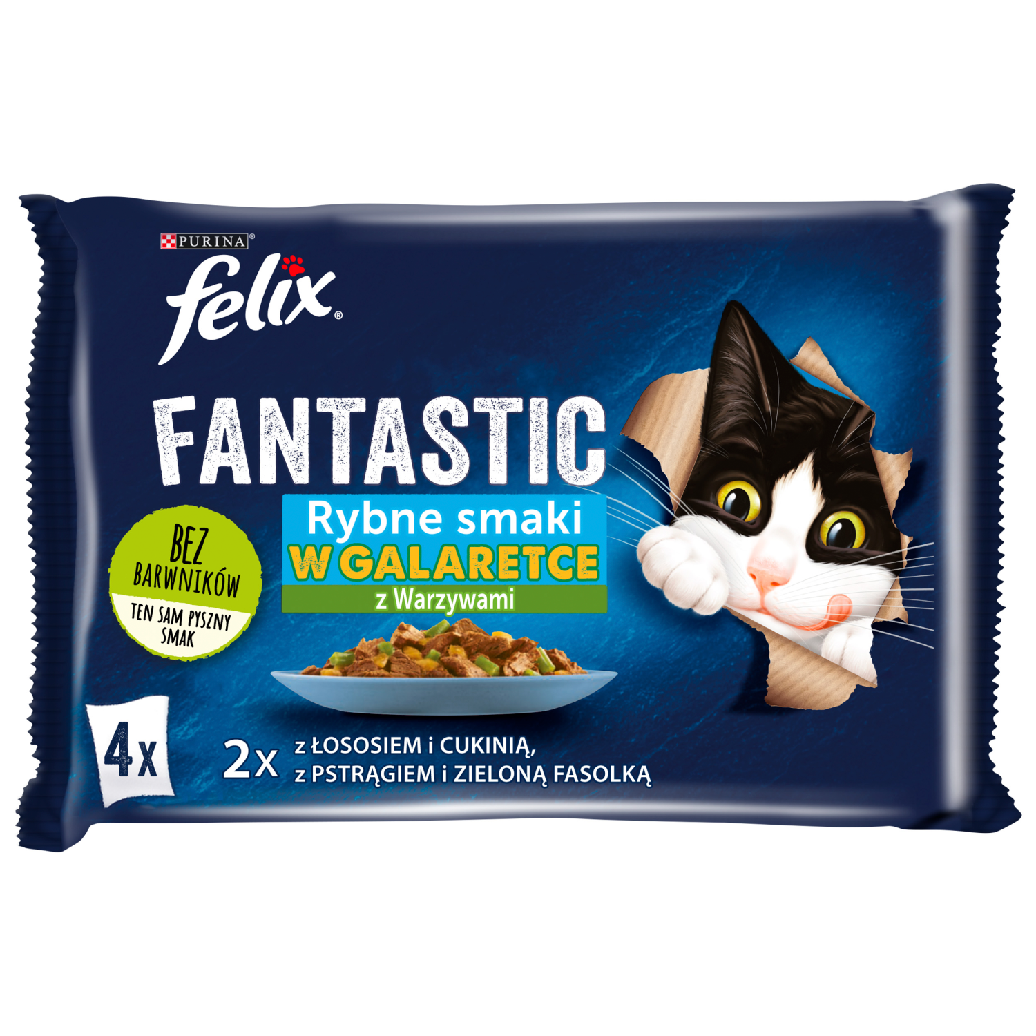 Felix Fantastic Wiejskie Smaki W Galaretce Z Łososiem I Pstrągiem 4x85g