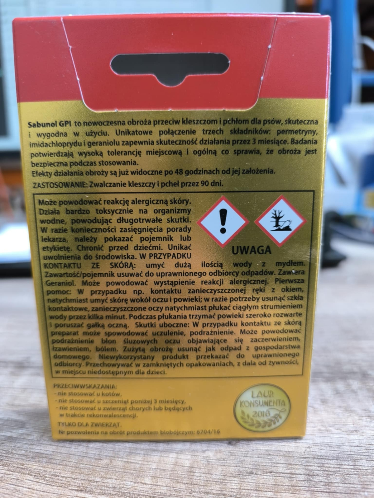 Laboratorium DermaPharm Sabunol Szara Obroża Przeciw Pchłom I Kleszczom Dla Psa 75cm
