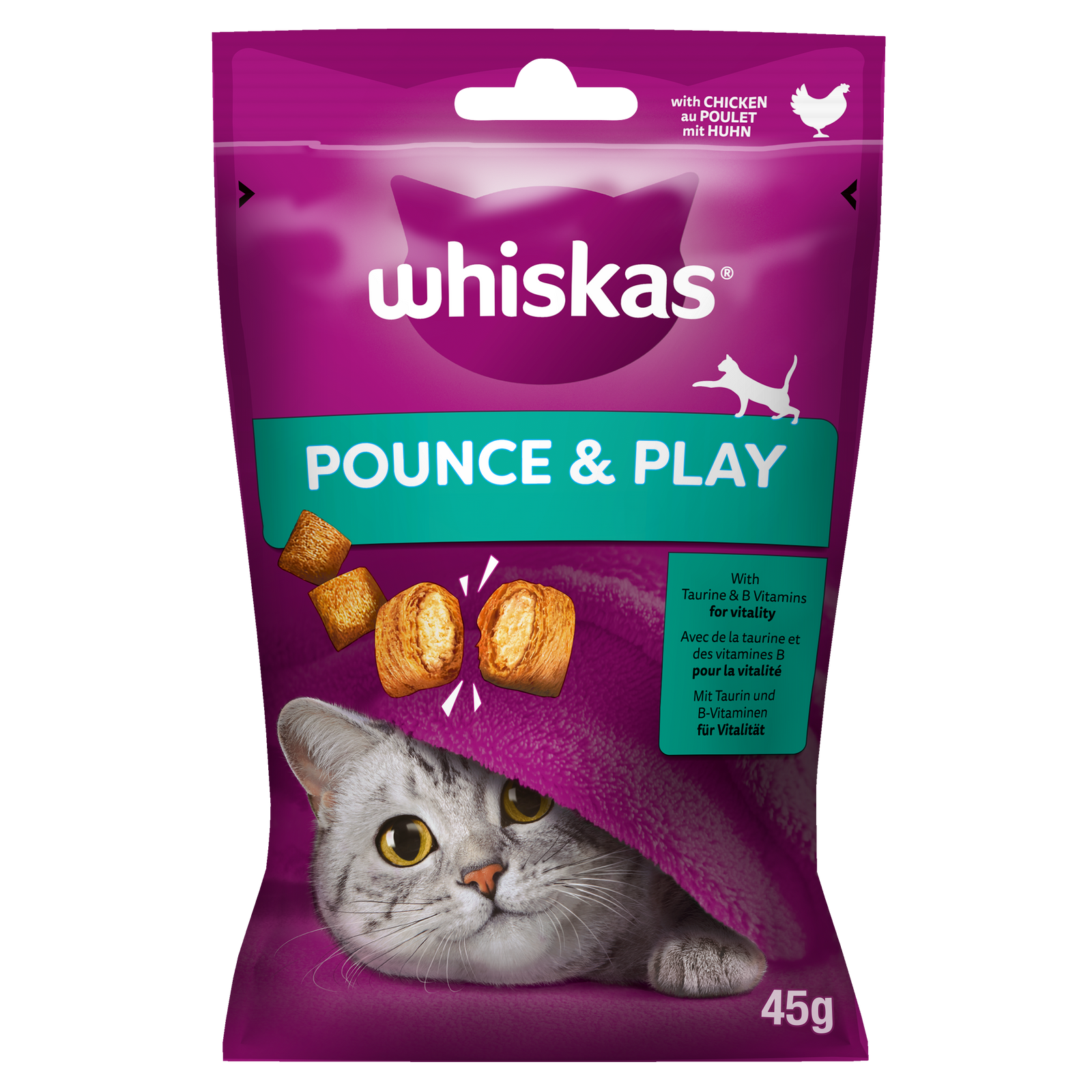 Whiskas Energia I Witalność Przysmak Dla Kota Z Kurczakiem 45g