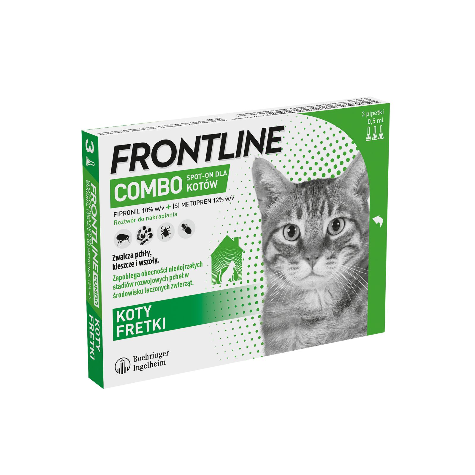 FRONTLINE Combo Spot-On Dla Kotów 3x0,5ml