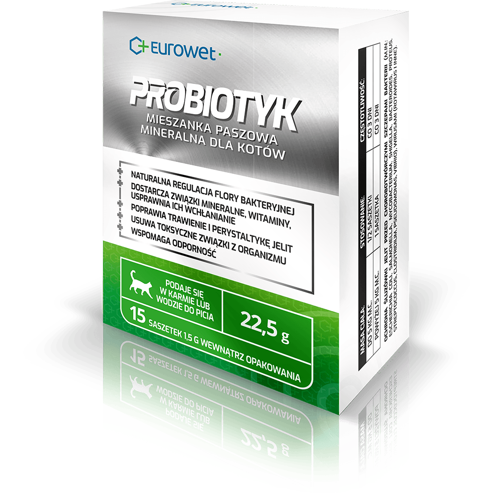 Eurowet Probiotyk W Saszetkach Dla Kotów 15x1,5g