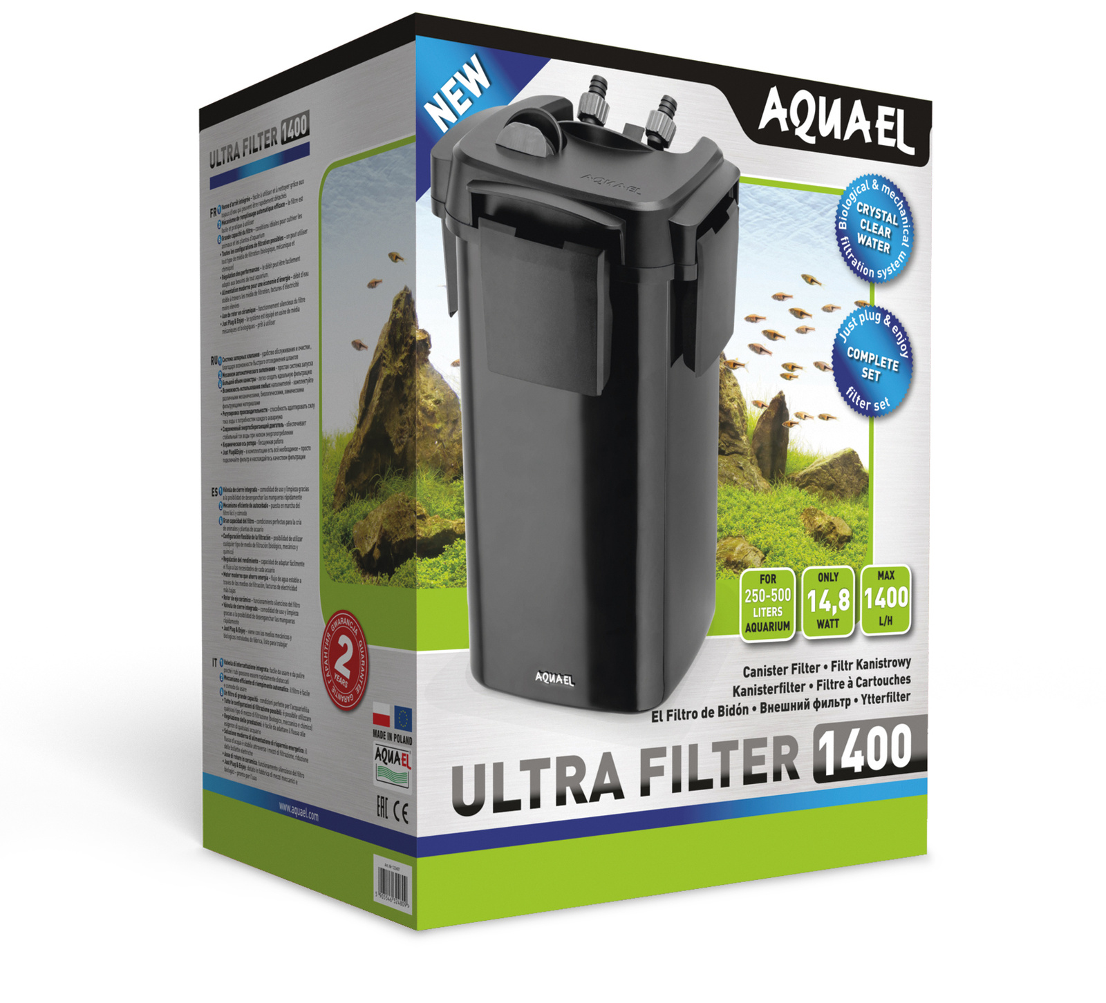 AQUAEL Ultra 1400 Filtr Kubełkowy Do Akwarium