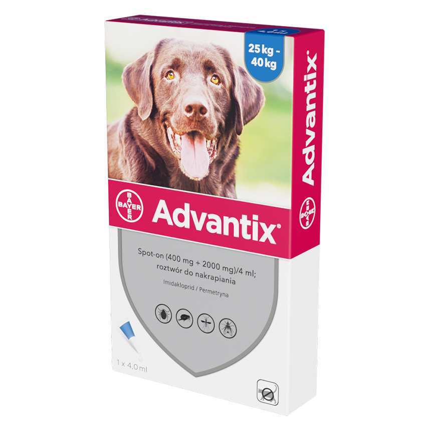 Bayer Advantix Krople Na Kleszcze I Pchły 4ml