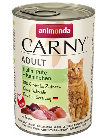 Animonda Cat Carny Adult Kurczak, Indyk I Królik 400g