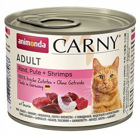 Animonda Cat Carny Adult Wołowina, Indyk I Krewetki 200g