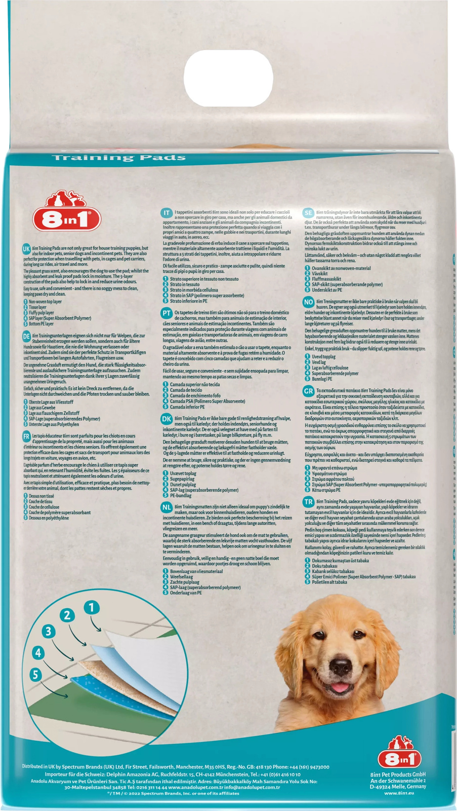 8in1 Mata Absorbująca Training Pads Large Bag 30szt