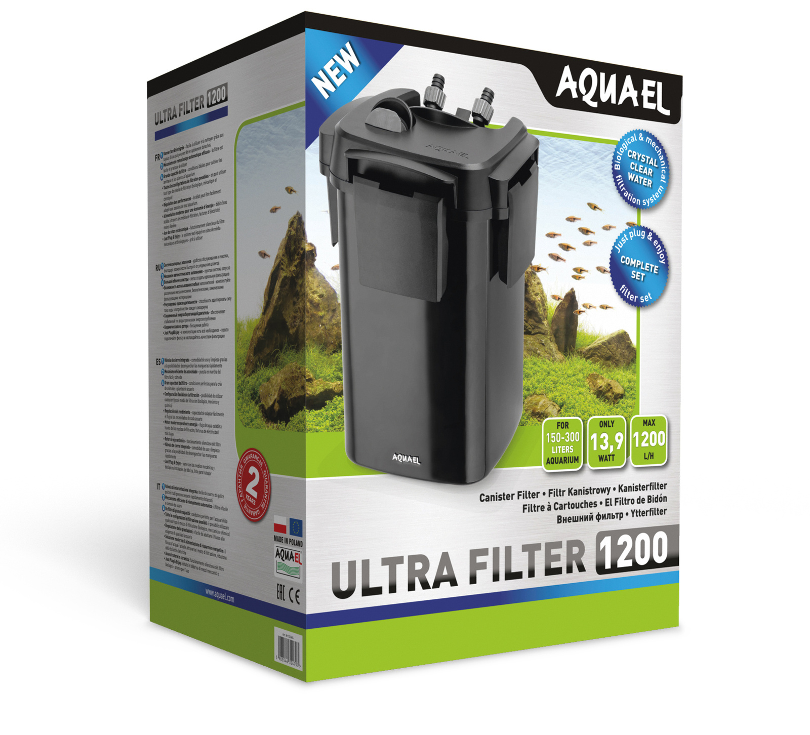 AQUAEL Ultra 1200 Filtr Kubełkowy Do Akwarium