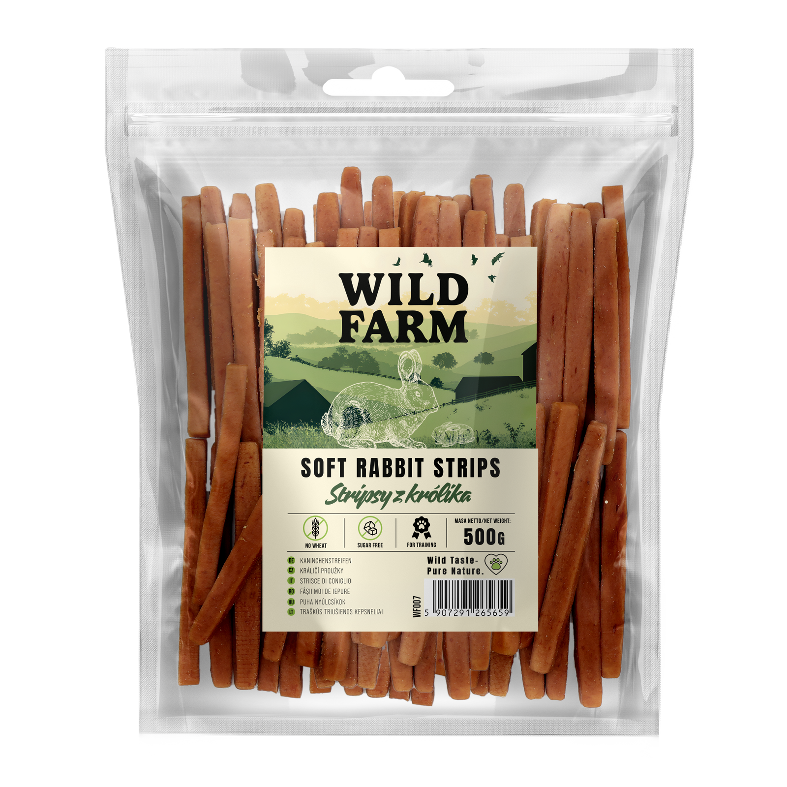 WILD FARM Stripsy Z Królika Przysmak Dla Psa 500G