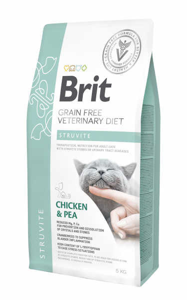 Brit Grain Free Veterinary Diet Cat Struvite Kurczak Z Groszkiem 2kg