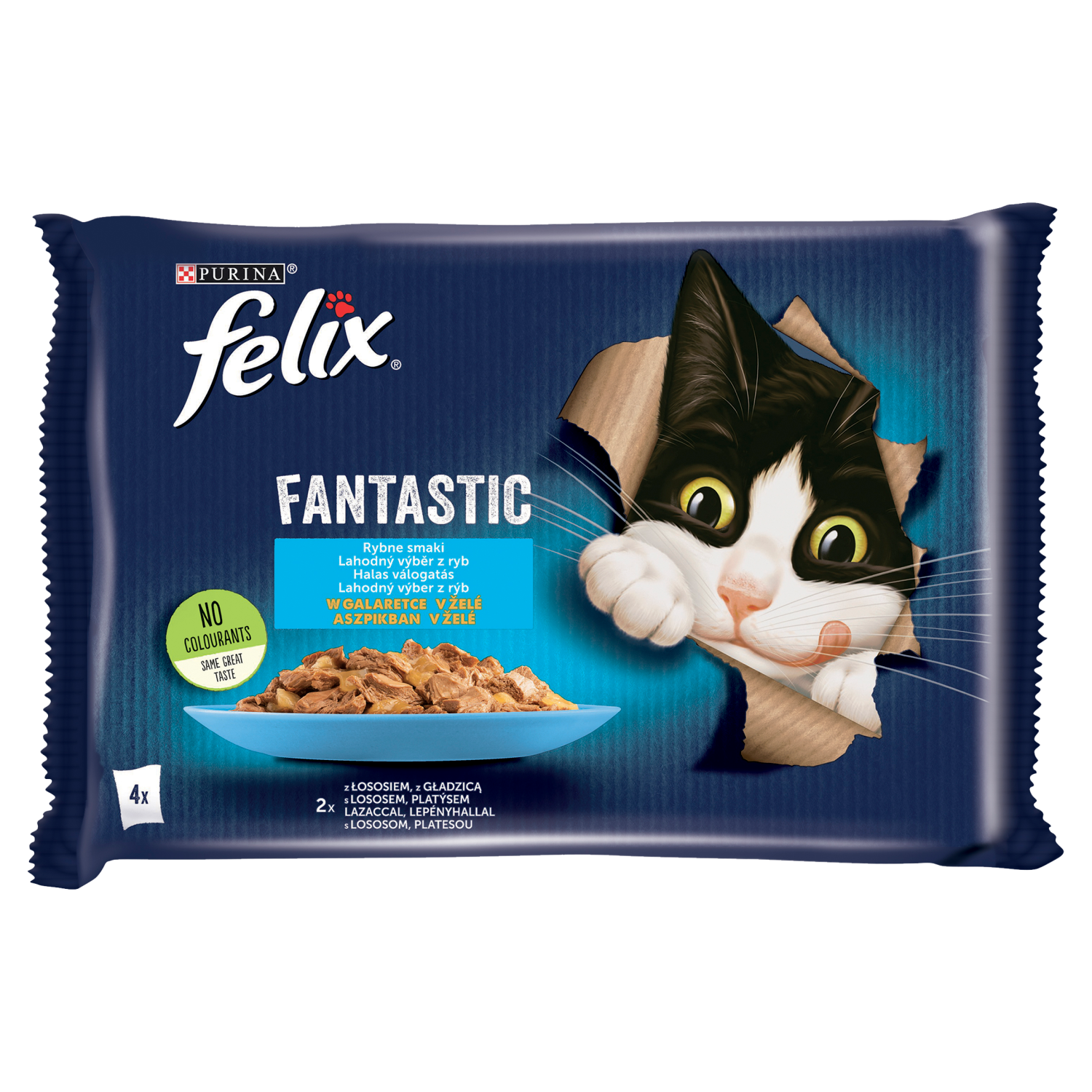 Felix Rybne Smaki W Galaretce Z Łososiem I Gładzicą 4x85g