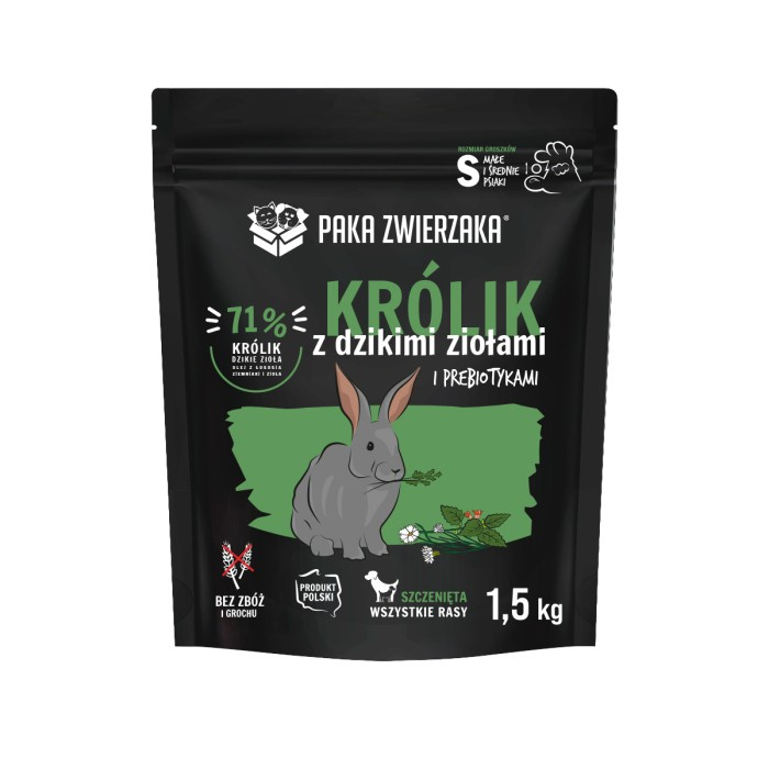PAKA ZWIERZAKA Seven’th Heaven Królik i Dzikie Zioła "Puppy" 1,5kg
