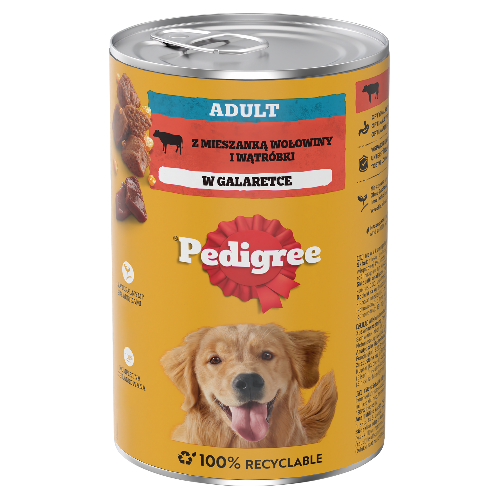 Pedigree Mokra Karma Dla Dorosłych Psów Z Wołowiną W Galaretce 1200g