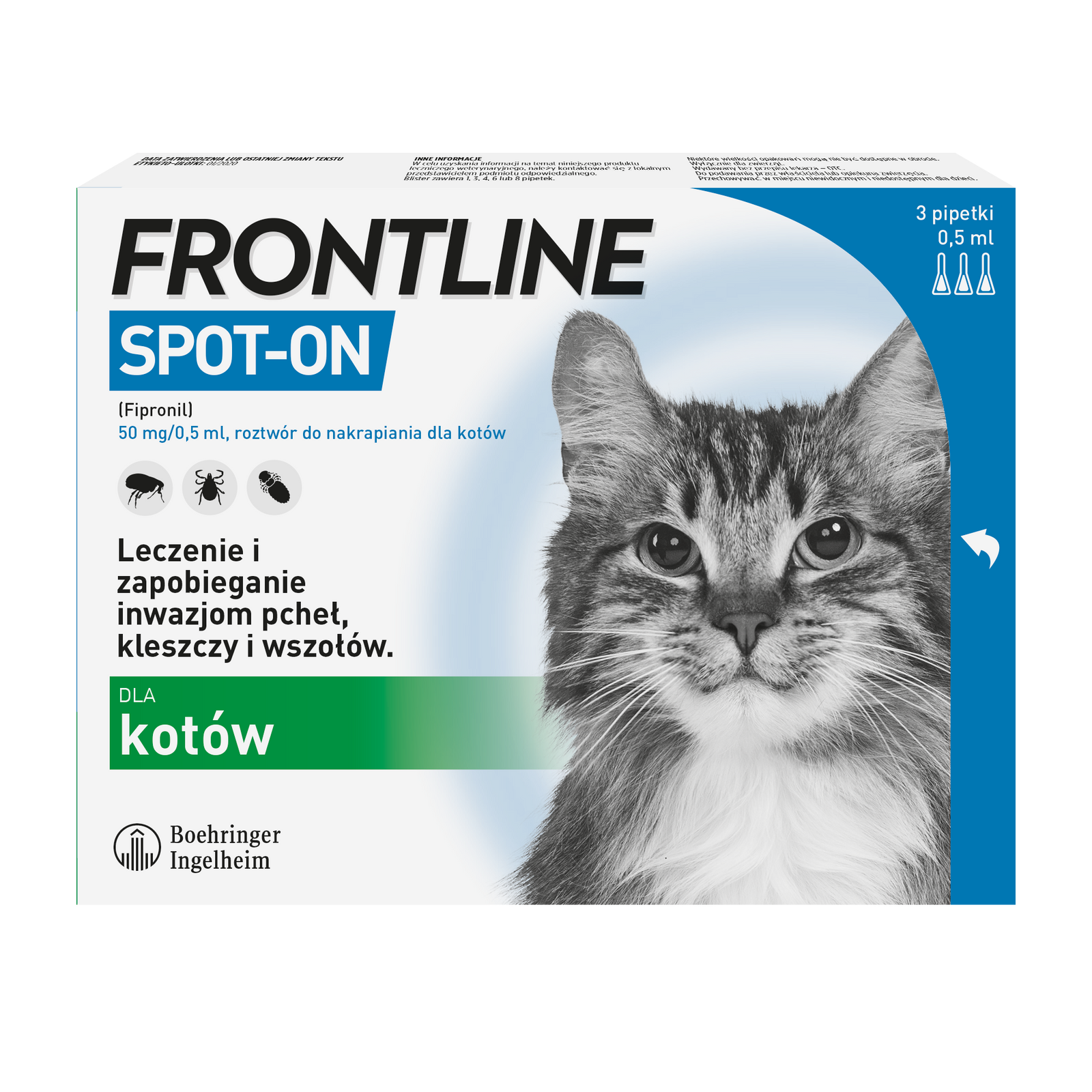 FRONTLINE Spot On Dla Kotów 3x0,5ml
